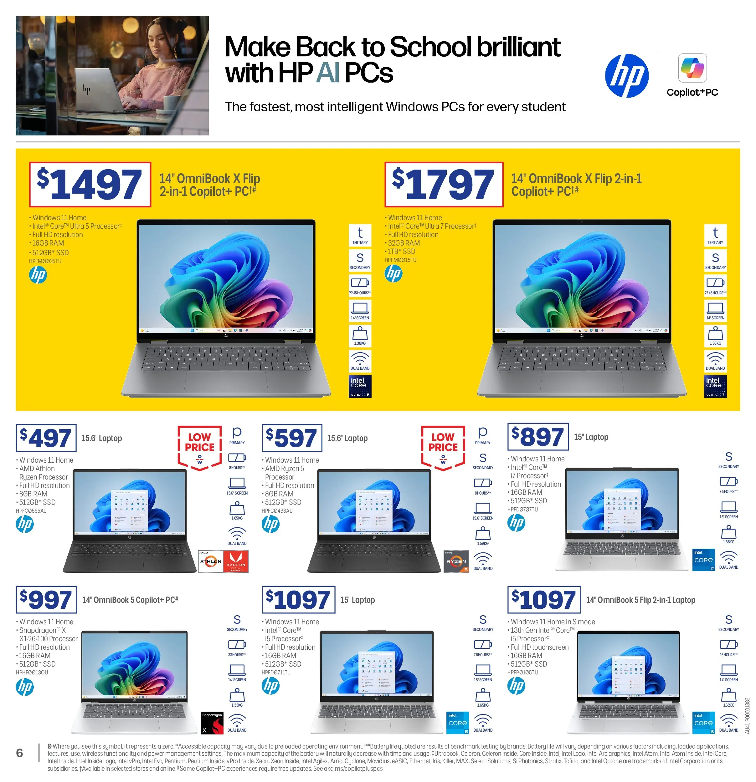 Officeworks - BYOD - 31/12/2025 > weekly / monthly specials | Page: 6 | Products: Battery, Laptop, Screen