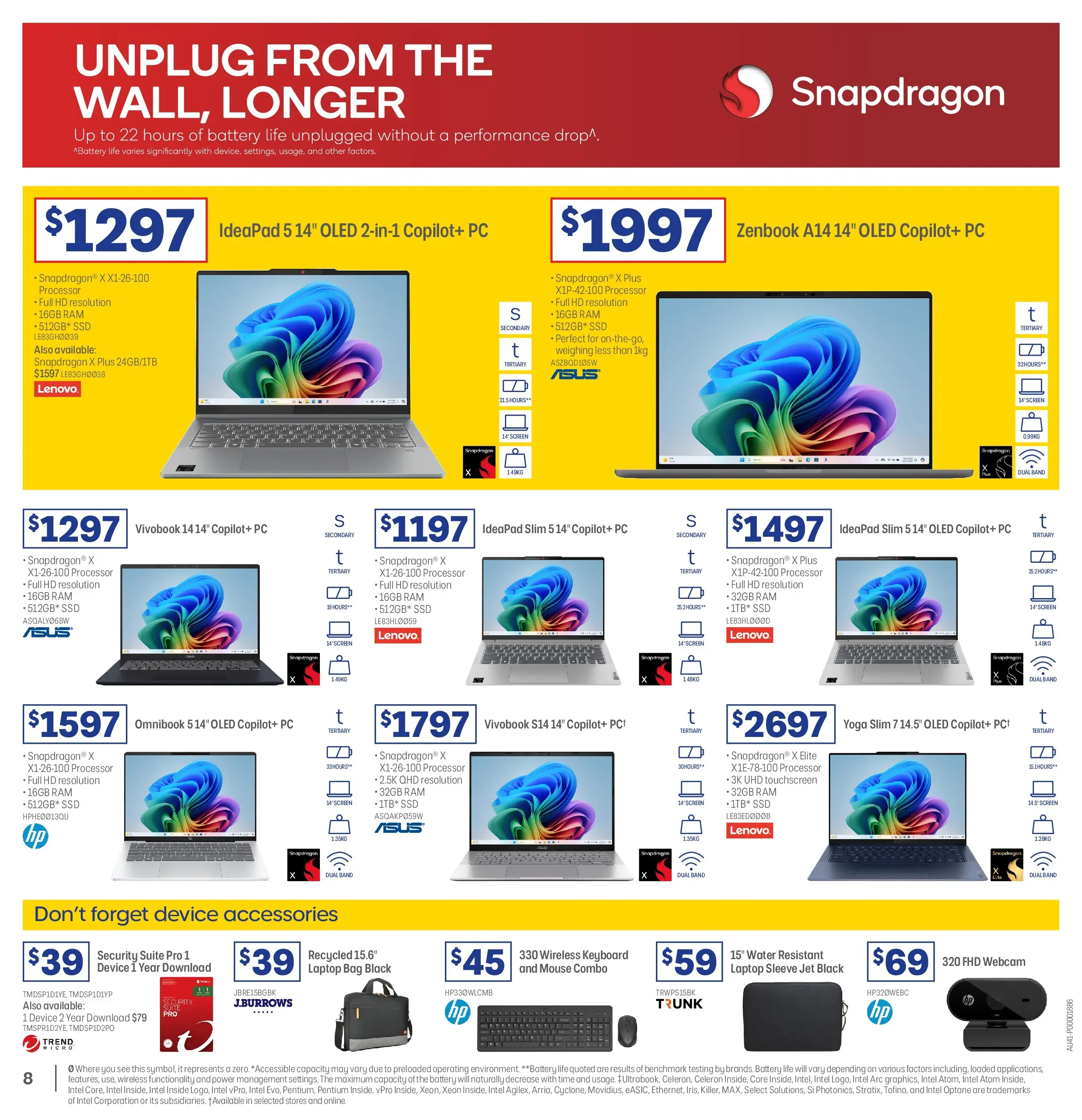 Officeworks - BYOD - 31/12/2025 > weekly / monthly specials | Page: 8 | Products: Water, Accessories, Device, Pc