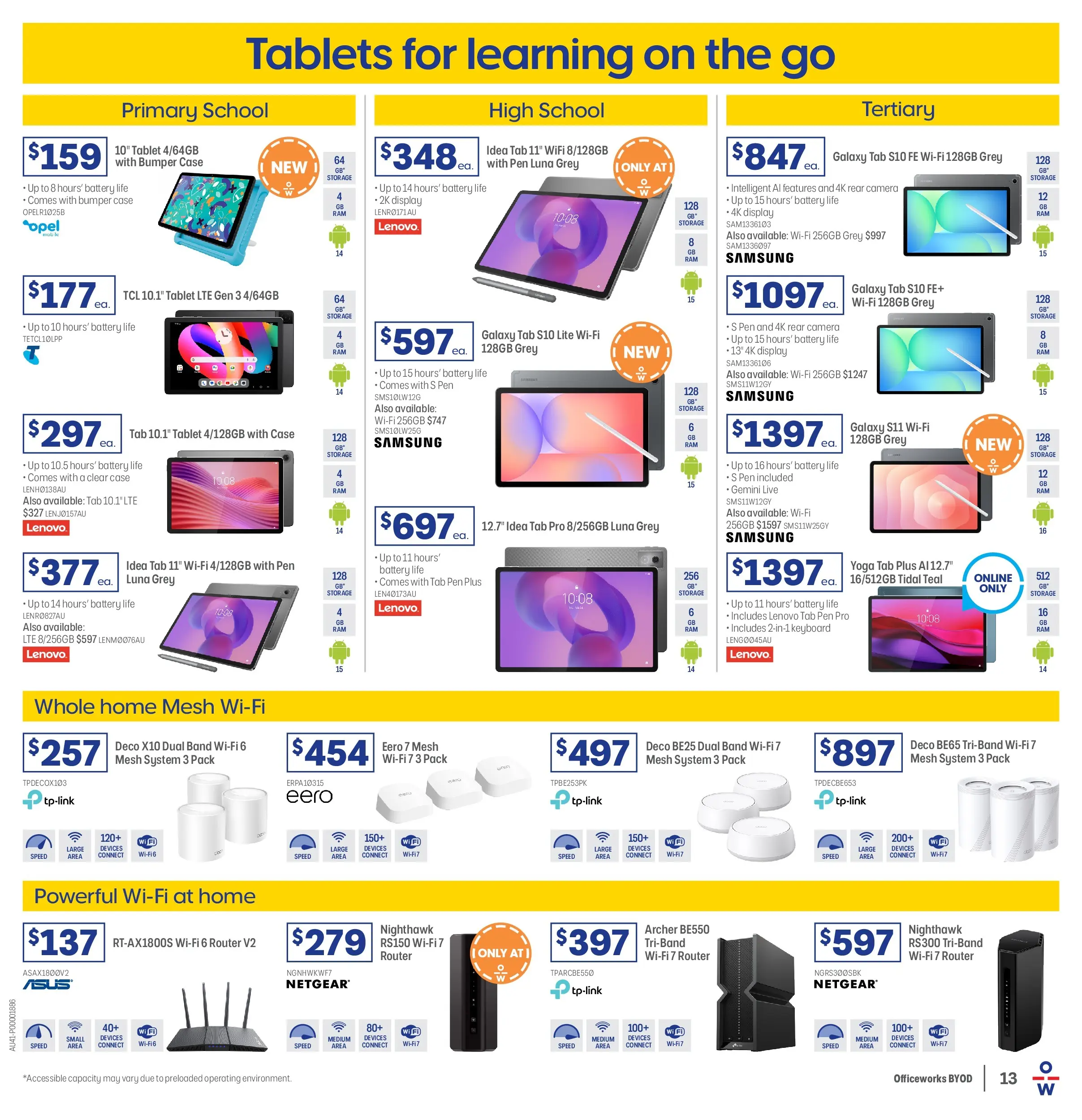 Officeworks - BYOD - 31/12/2025 > weekly / monthly specials | Page: 13 | Products: Tablet, Keyboard, Camera, Case