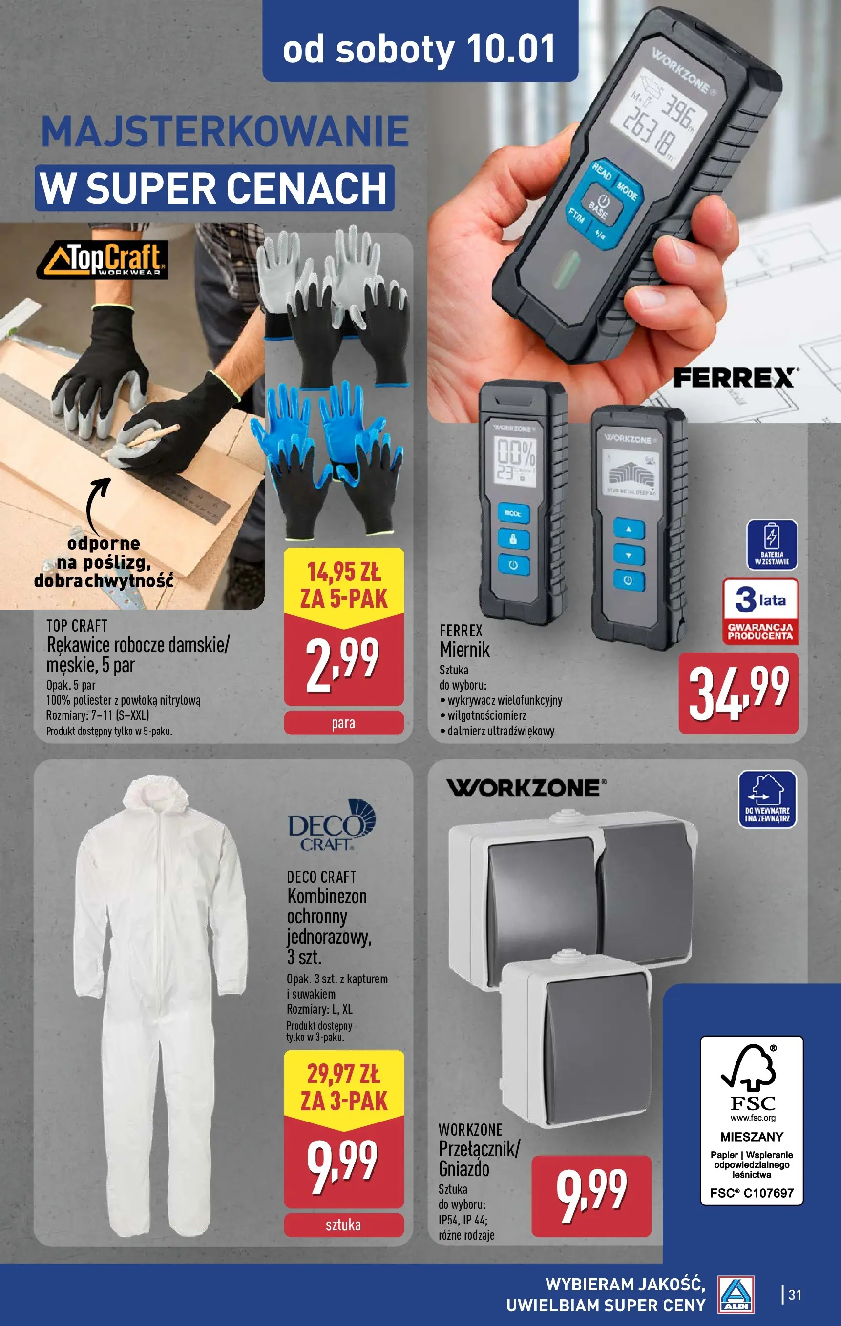 Aldi Gazetka od 05.01.2026 - Ulotka PDF, promocje | Strona: 31 | Produkty: Top, Kombinezon, Bateria