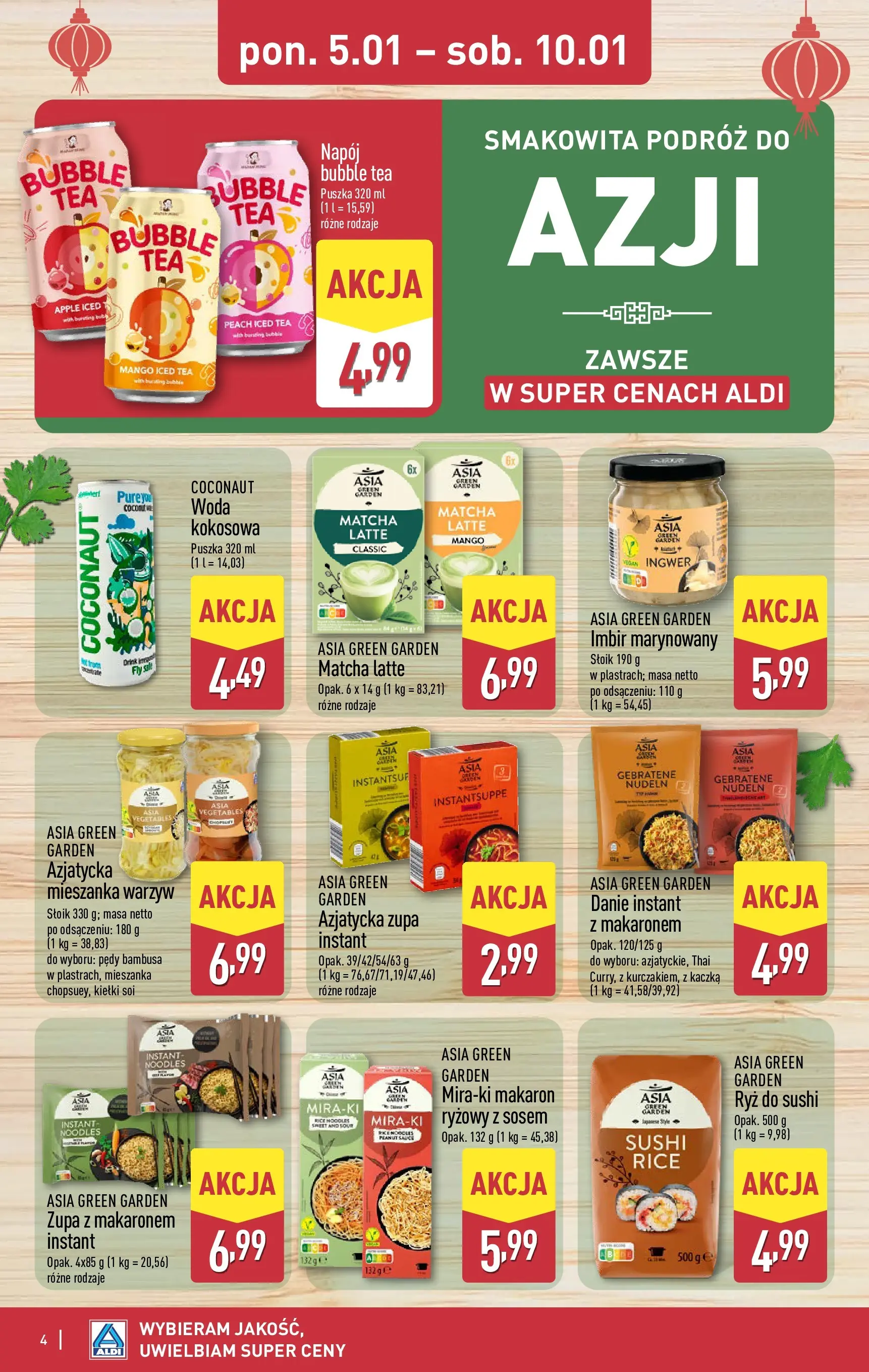 Aldi Gazetka - Tydzień Azjatycki od 05.01.2026 - Ulotka PDF, promocje | Strona: 4 | Produkty: Imbir, Zupa, Ryż, Makaron