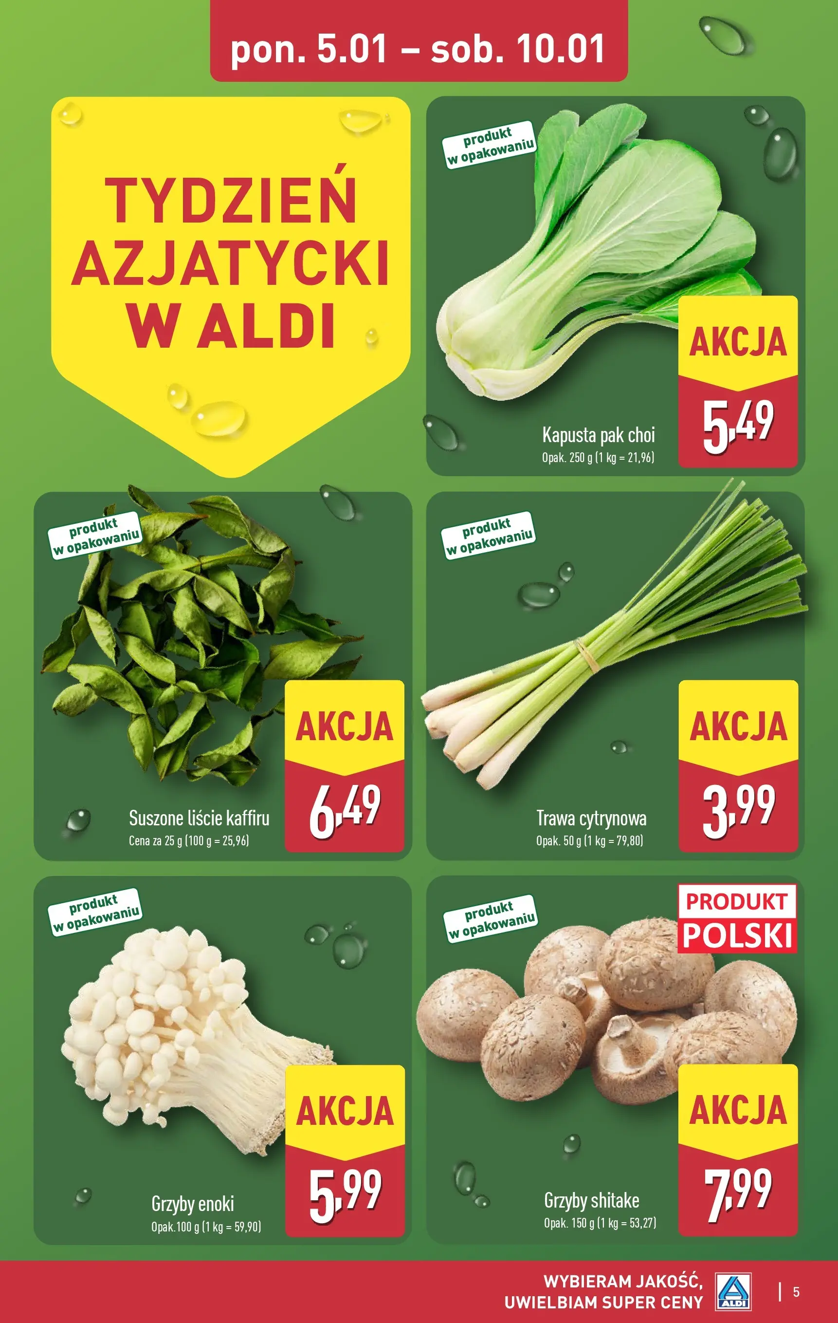 Aldi Gazetka - Tydzień Azjatycki od 05.01.2026 - Ulotka PDF, promocje | Strona: 5 | Produkty: Kapusta