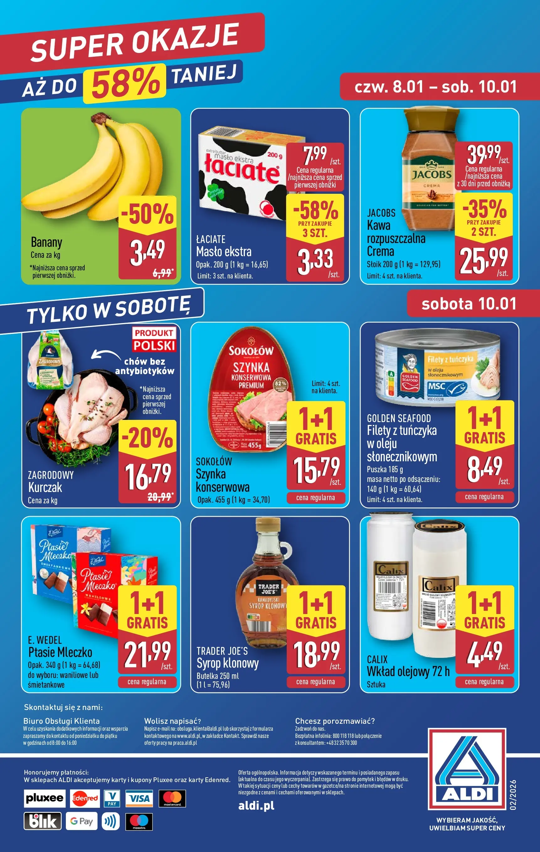 Aldi Gazetka - Okazje na weekend od 08.01.2026 - Ulotka PDF, promocje | Strona: 12 | Produkty: Kurczak, Szynka, Ptasie mleczko, Banany