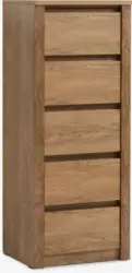 JYSK Comodă 5 sertare VEDDE stejar sălbatic &icirc;nchis