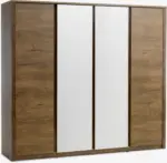 JYSK JYSK Гардероб VEDDE 220x197 с огледало цвят див тъмен дъб - до 26-10-26