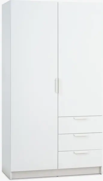 JYSK Dulap JENSLEV 96x176 2 uși 3 sertare alb