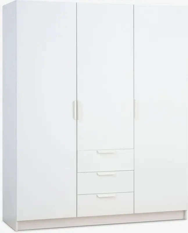 JYSK Dulap JENSLEV 144x176 3 uși 3 sertare alb