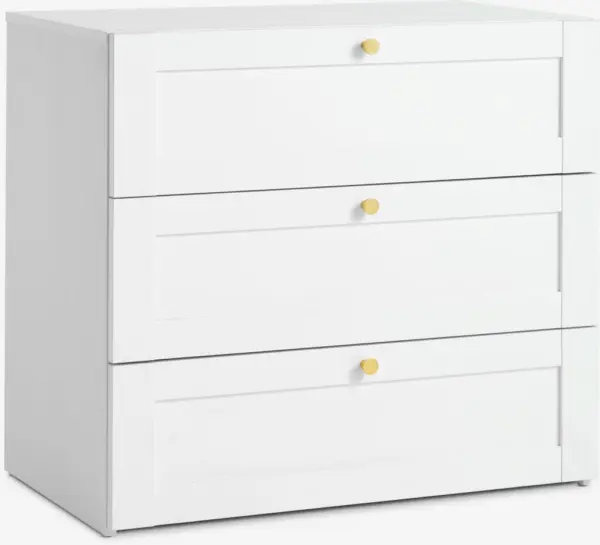 JYSK Comodă 3 sertare FRAMLEV albă