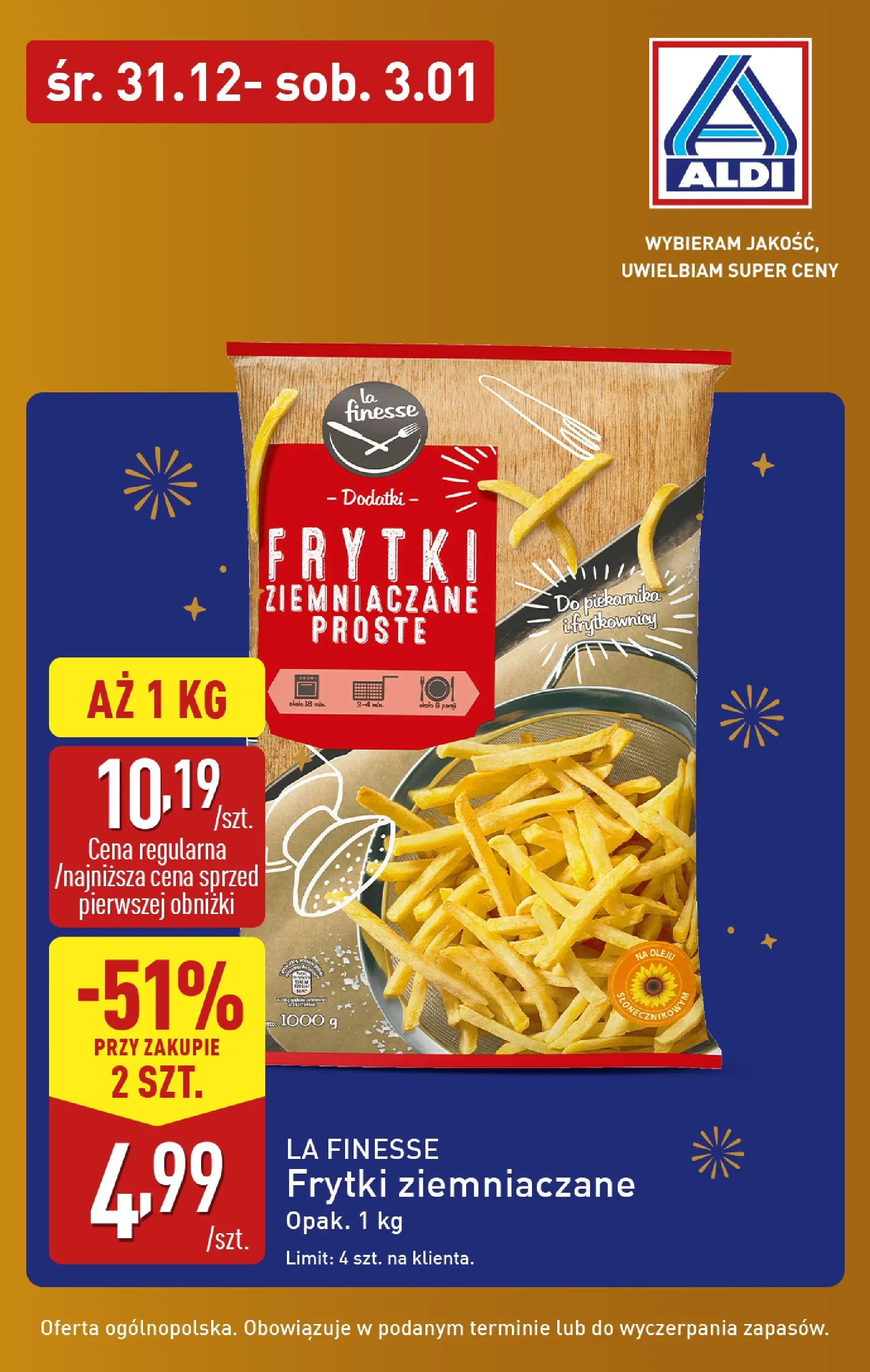 Aldi - Przywitaj Nowy Rok z ALDI! od 31.12.2025 - Ulotka PDF, promocje | Strona: 5 | Produkty: Frytki