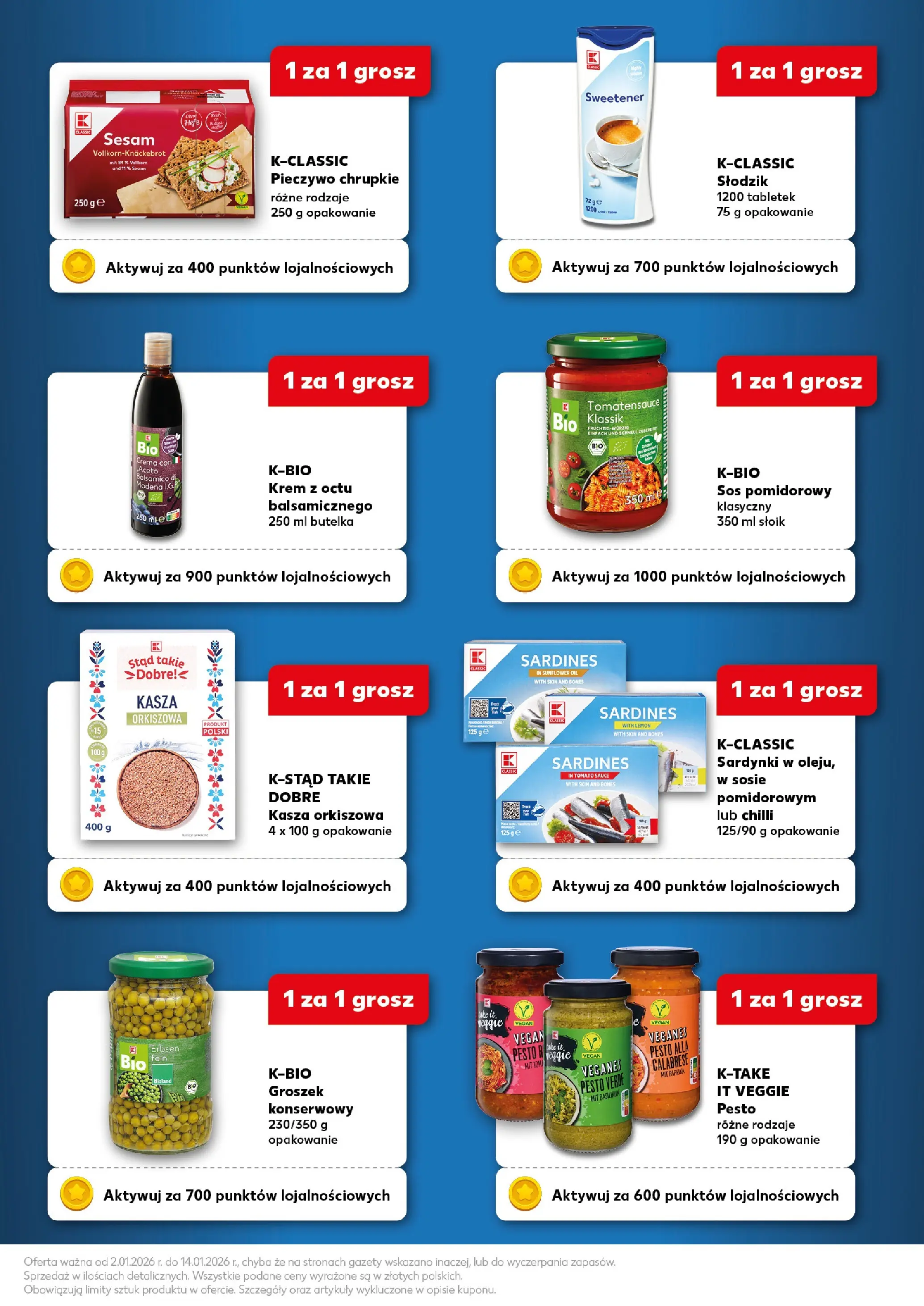 Kaufland - Kaufland Katalog Redempcyjny ważny do 14.01 od 01.01.2026 - od jutra PDF | Strona: 5 | Produkty: Pieczywo, Kasza orkiszowa, Pesto, Sos