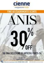 Cienne Megastore Moda Anis 30% off - al 31.01.2026