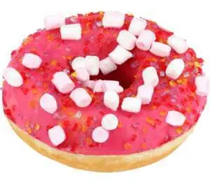 Донът с ягодов вкус и маршмелоу