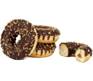 Донът с лешници и пълнеж карамел