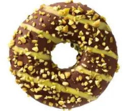 Донът с шокoлад и пълнеж крем шамфъстък