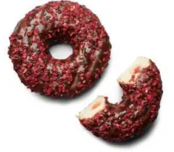 Донът с малинов пълнеж и шоколадова глазура