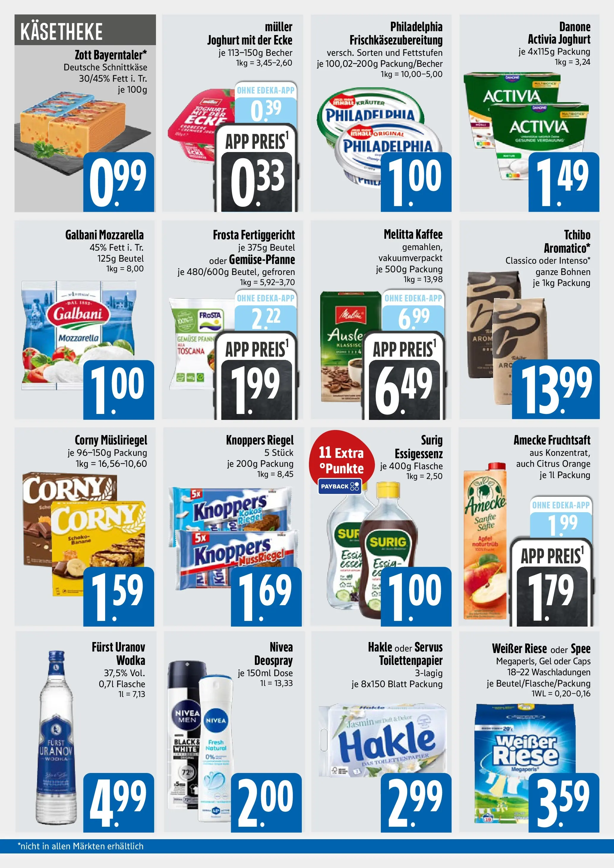 Entdecke - E xpress: Wochenangebote (ab 04.01.2026) zum Blättern | Seite: 2 | Produkte: Melitta, Joghurt, Essig, Frosta