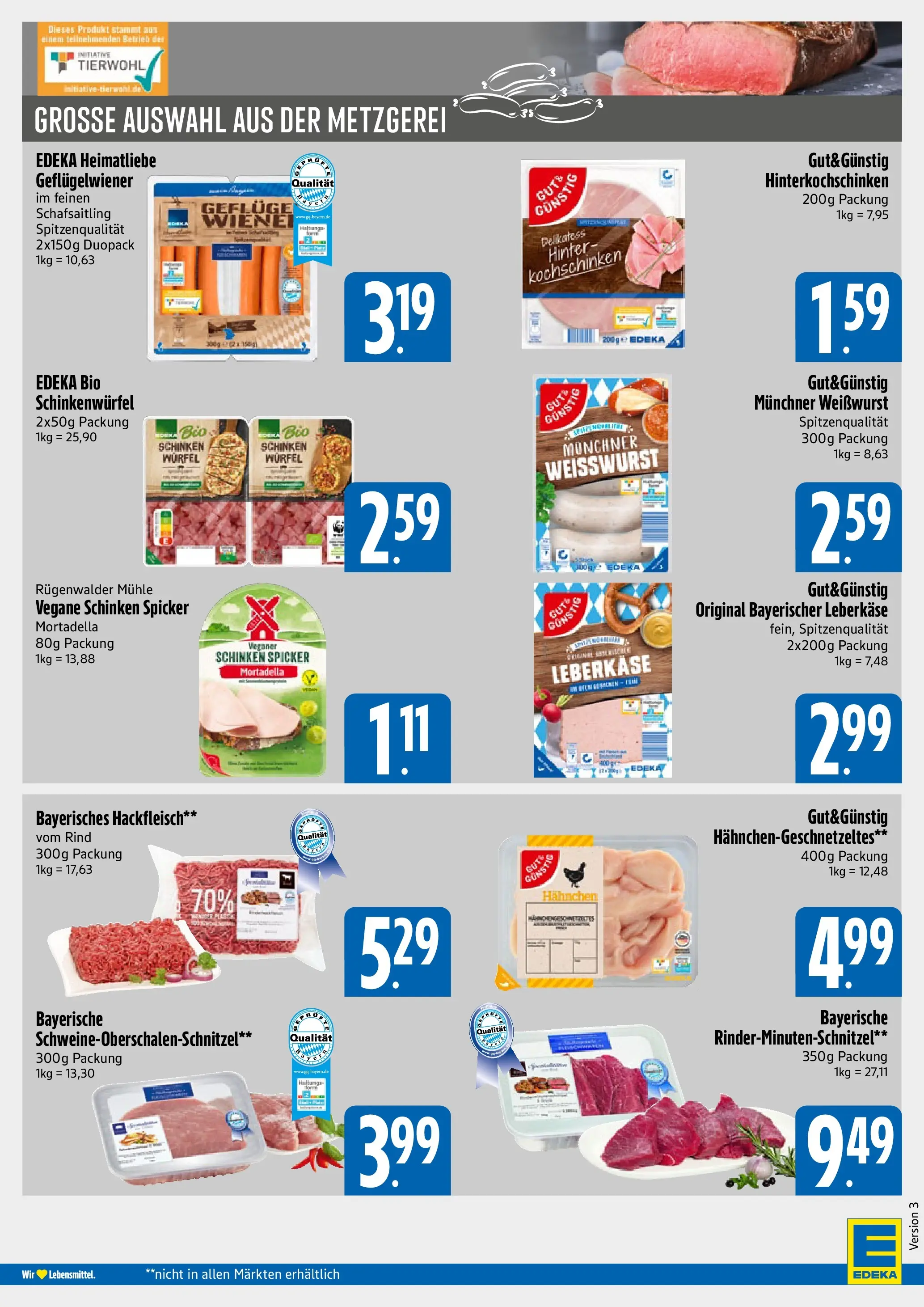 Entdecke - E xpress: Wochenangebote (ab 04.01.2026) zum Blättern | Seite: 4 | Produkte: Weißwurst, Schinken, Hackfleisch, Leberkase