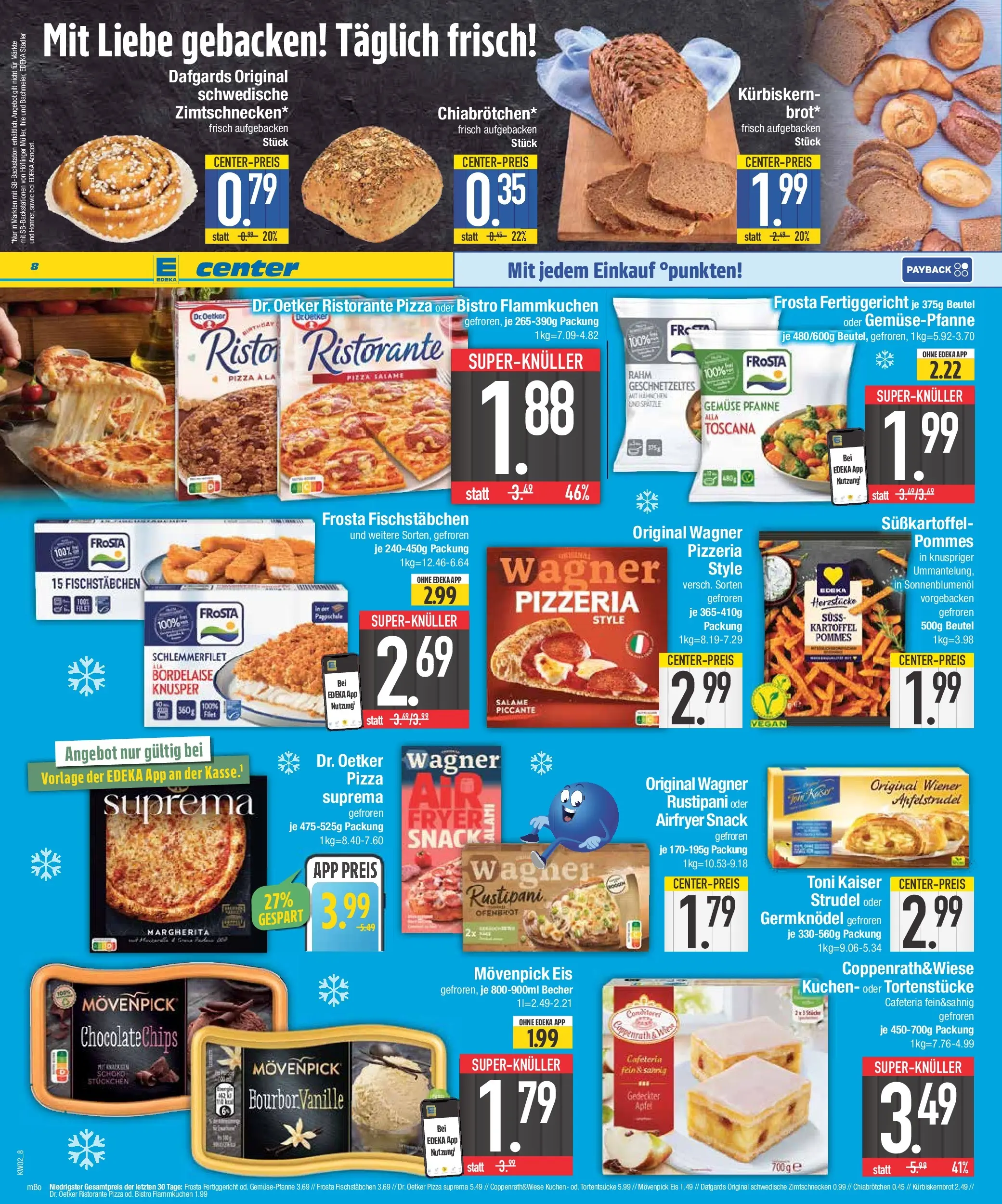 Edeka prospekt Augsburg-Göggingen	 (ab 04.01.2026) » Angebote Online | Seite: 8 | Produkte: Ristorante, Movenpick eis, Gemüse, Kuchen