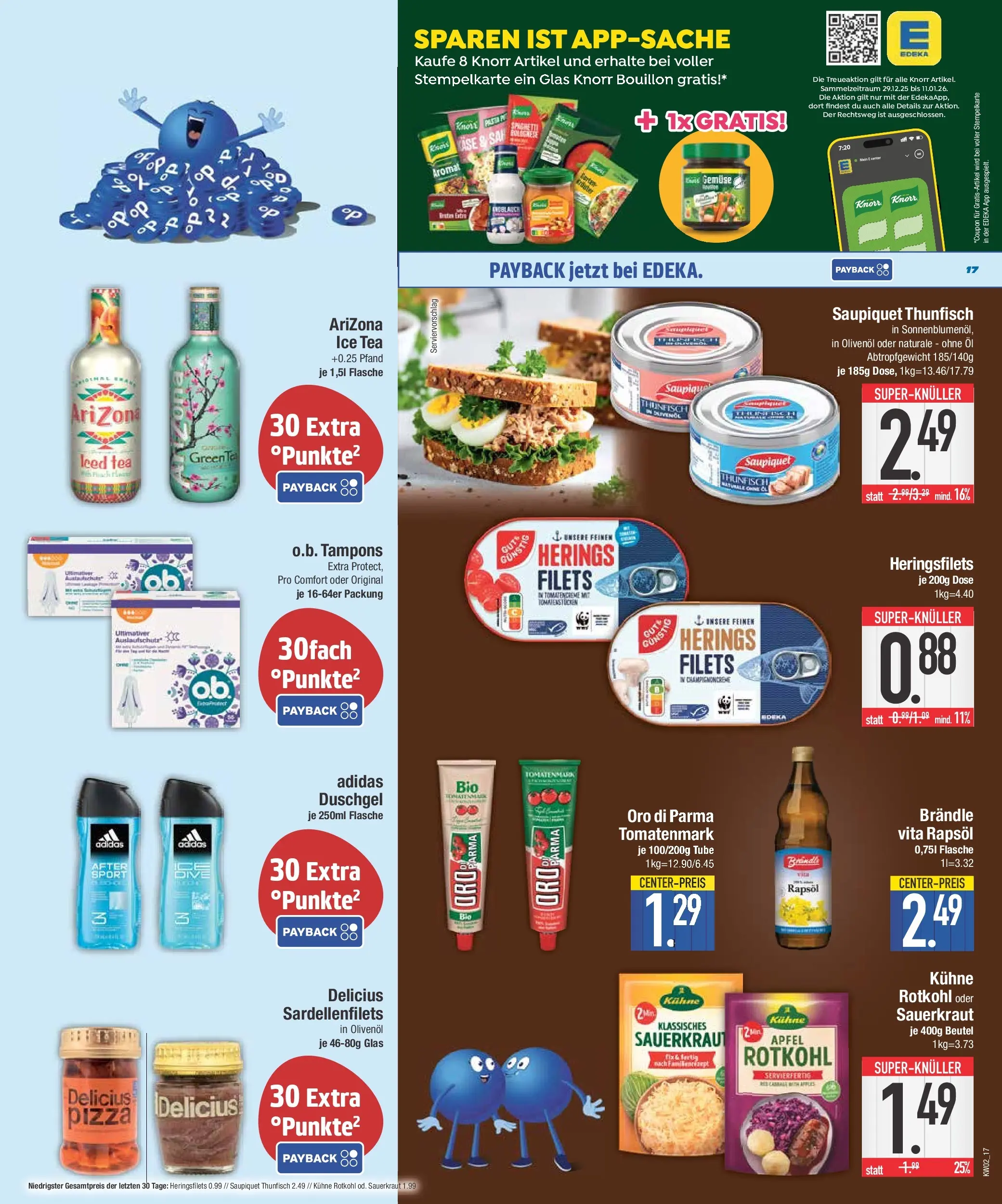 Edeka prospekt Augsburg-Göggingen	 (ab 04.01.2026) » Angebote Online | Seite: 21 | Produkte: Rotkohl, Knorr, Gemüse, Pizza