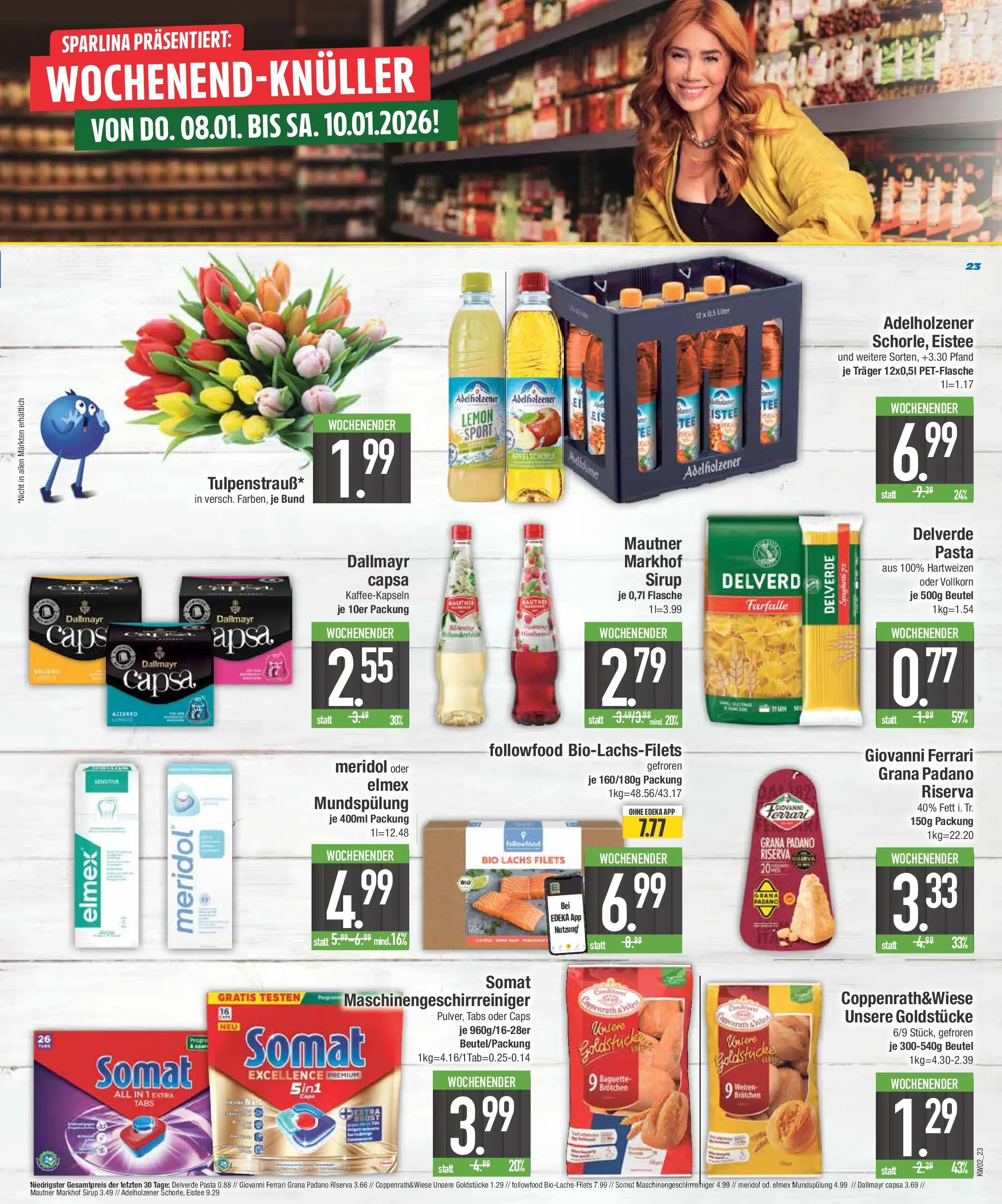 Edeka prospekt Augsburg-Göggingen	 (ab 04.01.2026) » Angebote Online | Seite: 27 | Produkte: Adelholzener, Baguette, Lachs, Pasta