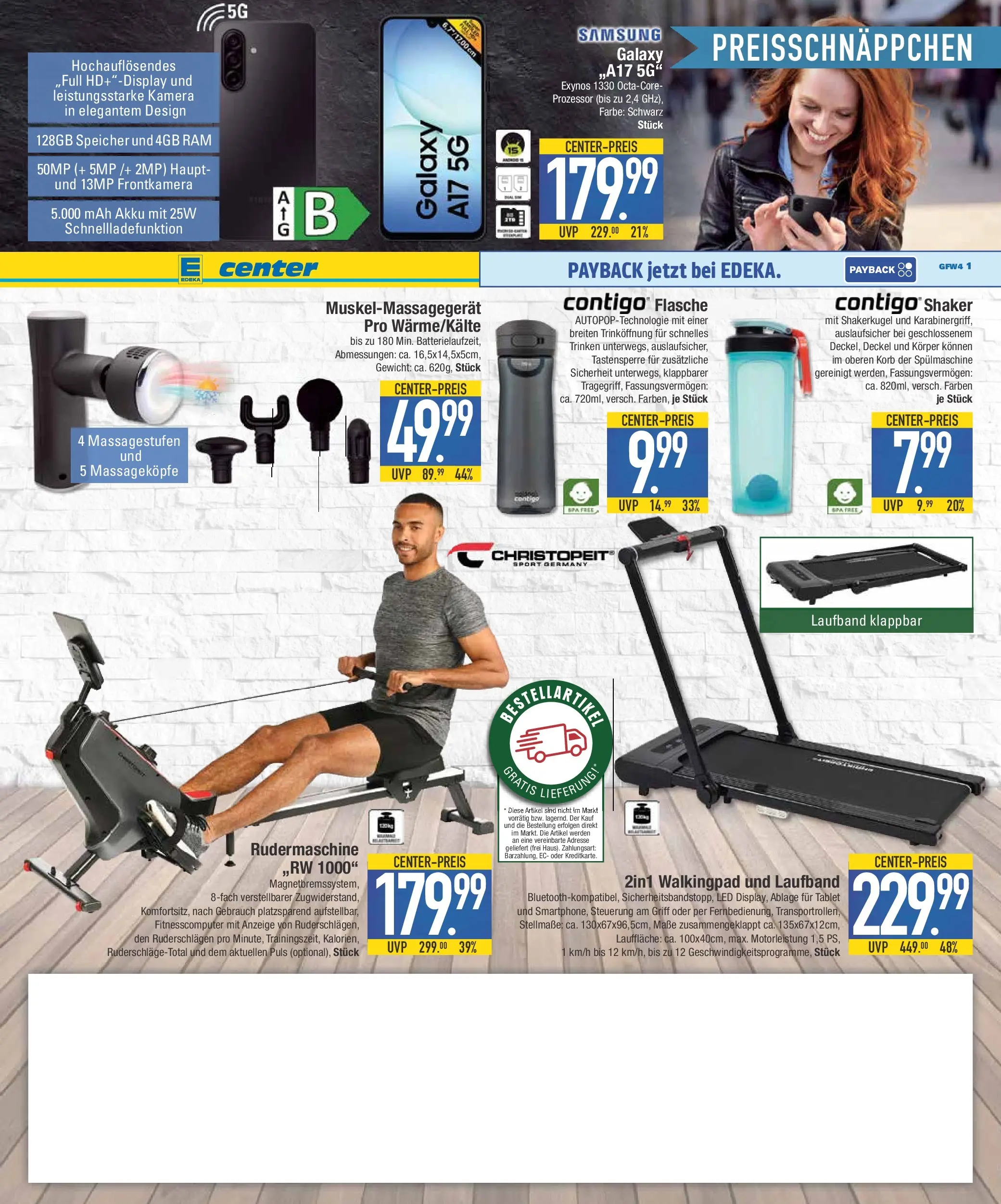 Edeka prospekt Augsburg-Göggingen	 (ab 04.01.2026) » Angebote Online | Seite: 16 | Produkte: Kamera, Korb, Laufband, Smartphone