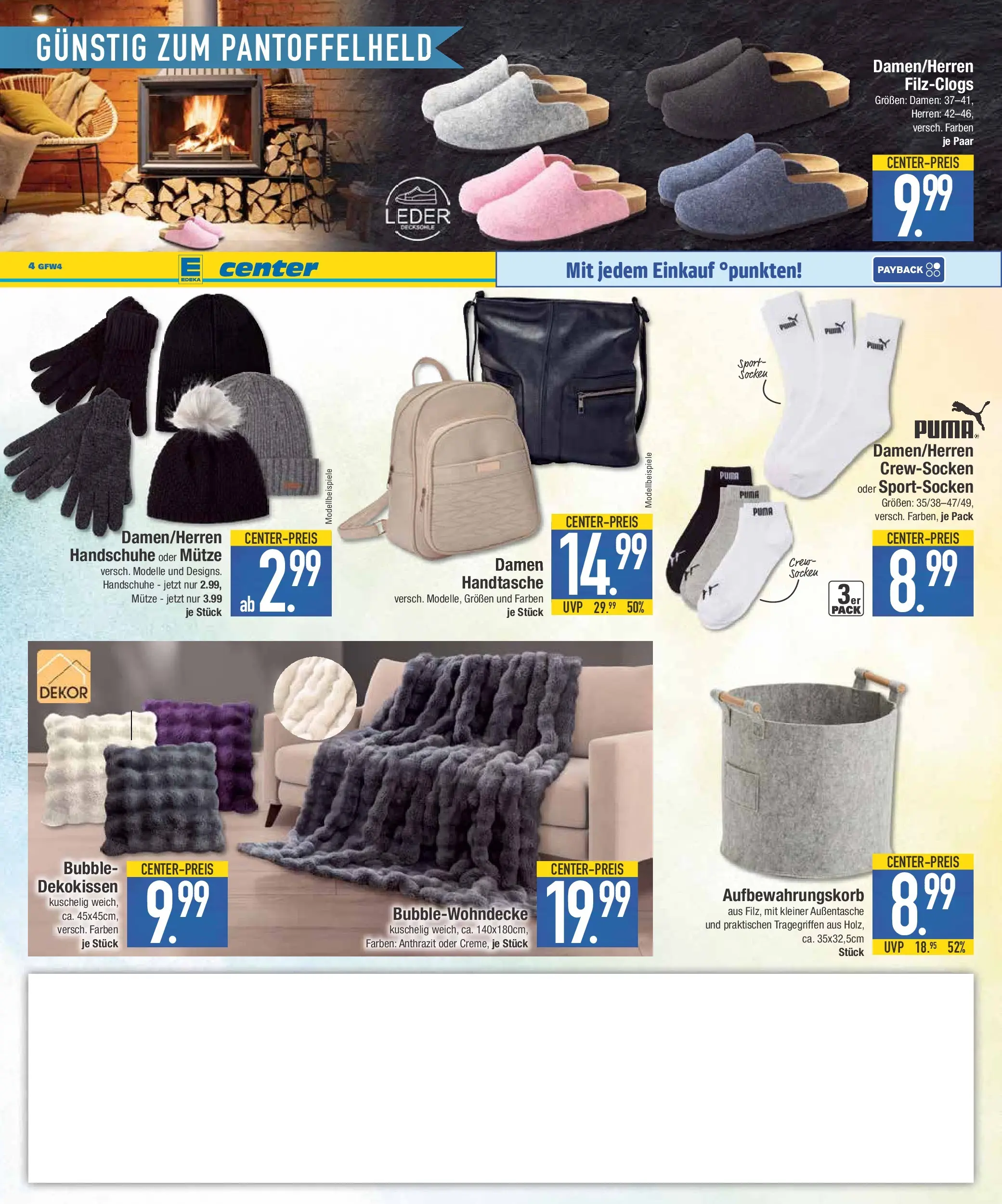 Edeka prospekt Augsburg-Göggingen	 (ab 04.01.2026) » Angebote Online | Seite: 19 | Produkte: Socken, Handtasche, Handschuhe