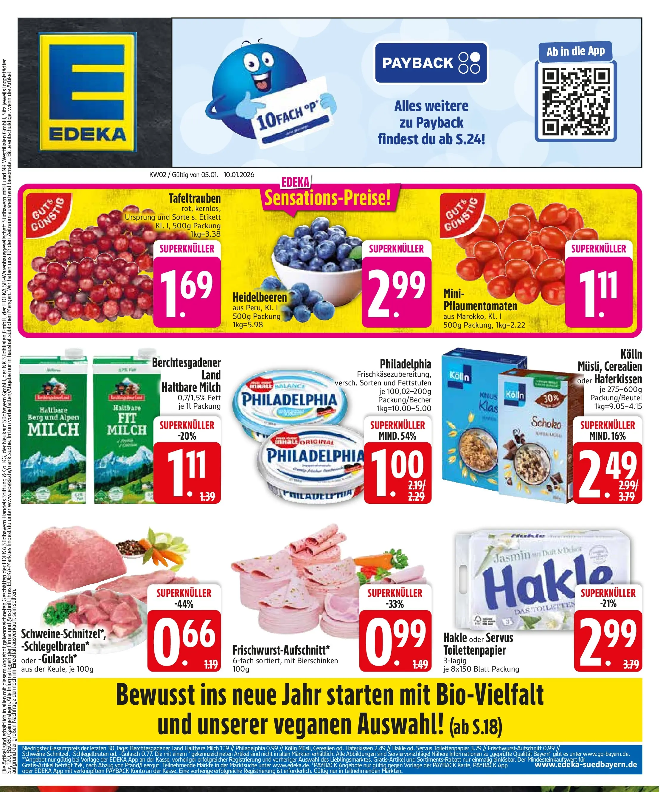 Edeka prospekt Regensburg	 (ab 04.01.2026) » Angebote Online | Seite: 3 | Produkte: Kolln, Milch, Heidelbeeren, Toilettenpapier