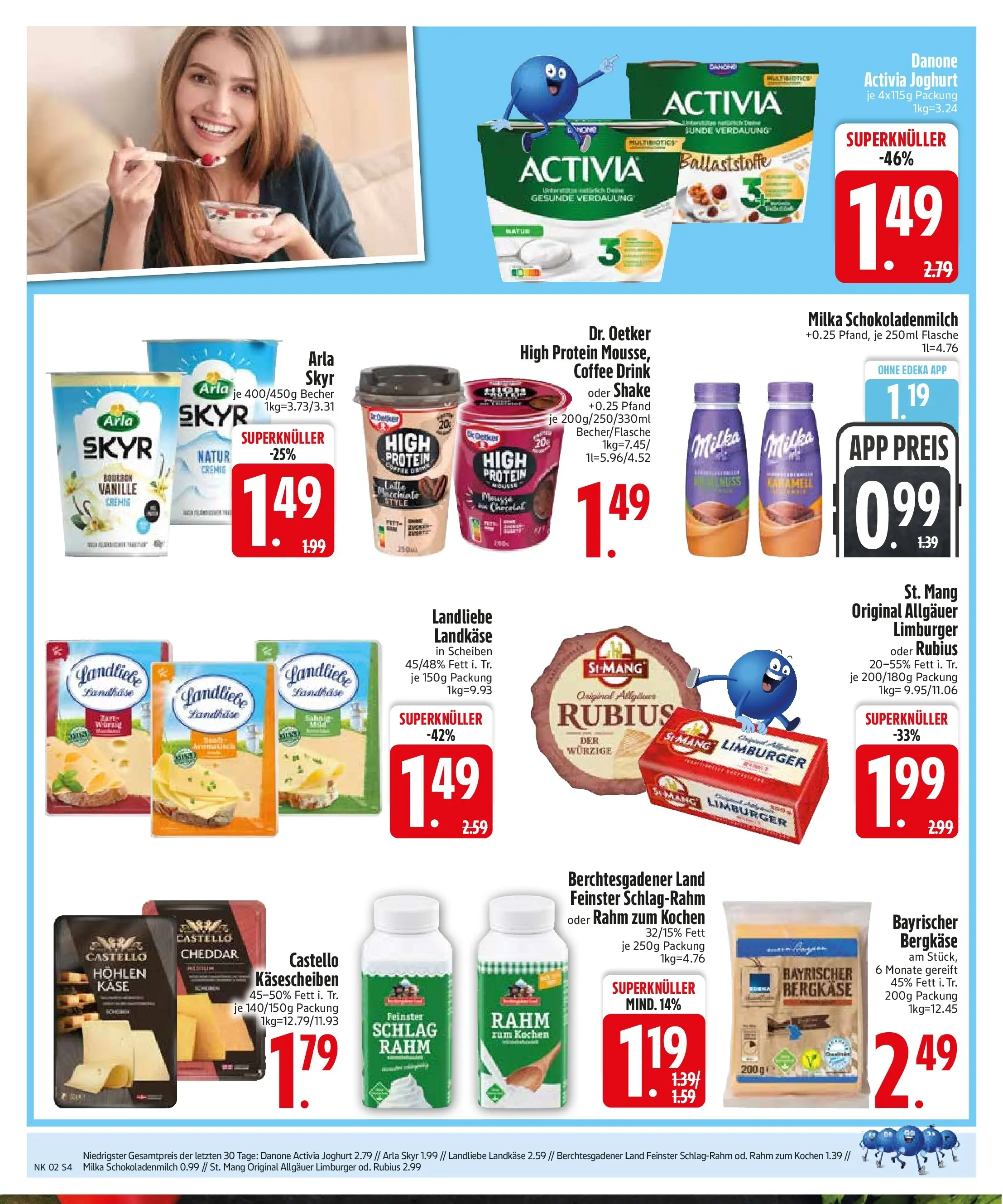 Edeka prospekt Inning/Ammersee	 (ab 04.01.2026) » Angebote Online | Seite: 6 | Produkte: Activia, Milka, Skyr, Arla skyr
