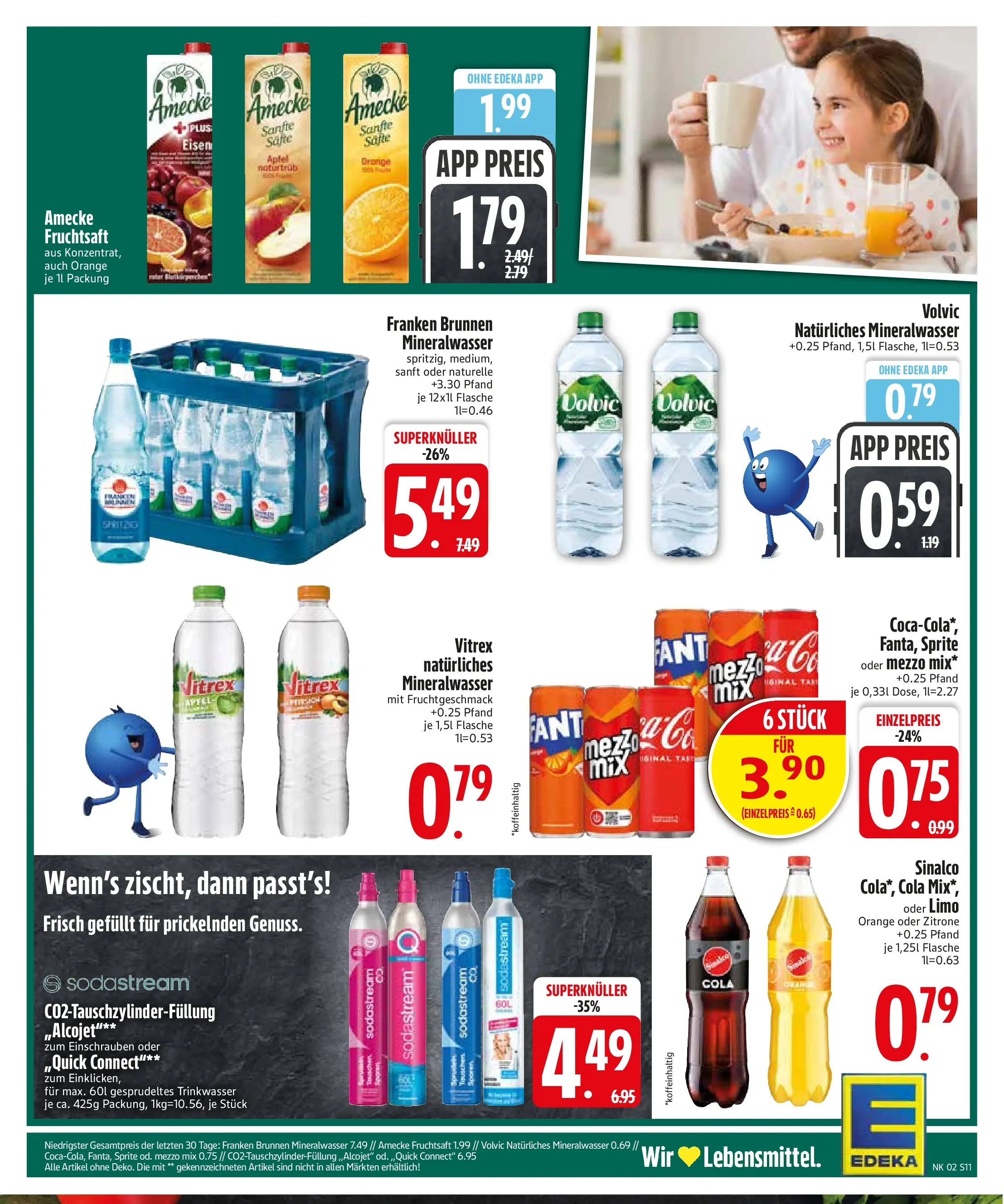 Edeka prospekt Inning/Ammersee	 (ab 04.01.2026) » Angebote Online | Seite: 13 | Produkte: Sinalco, Cola, Äpfel, Mineralwasser