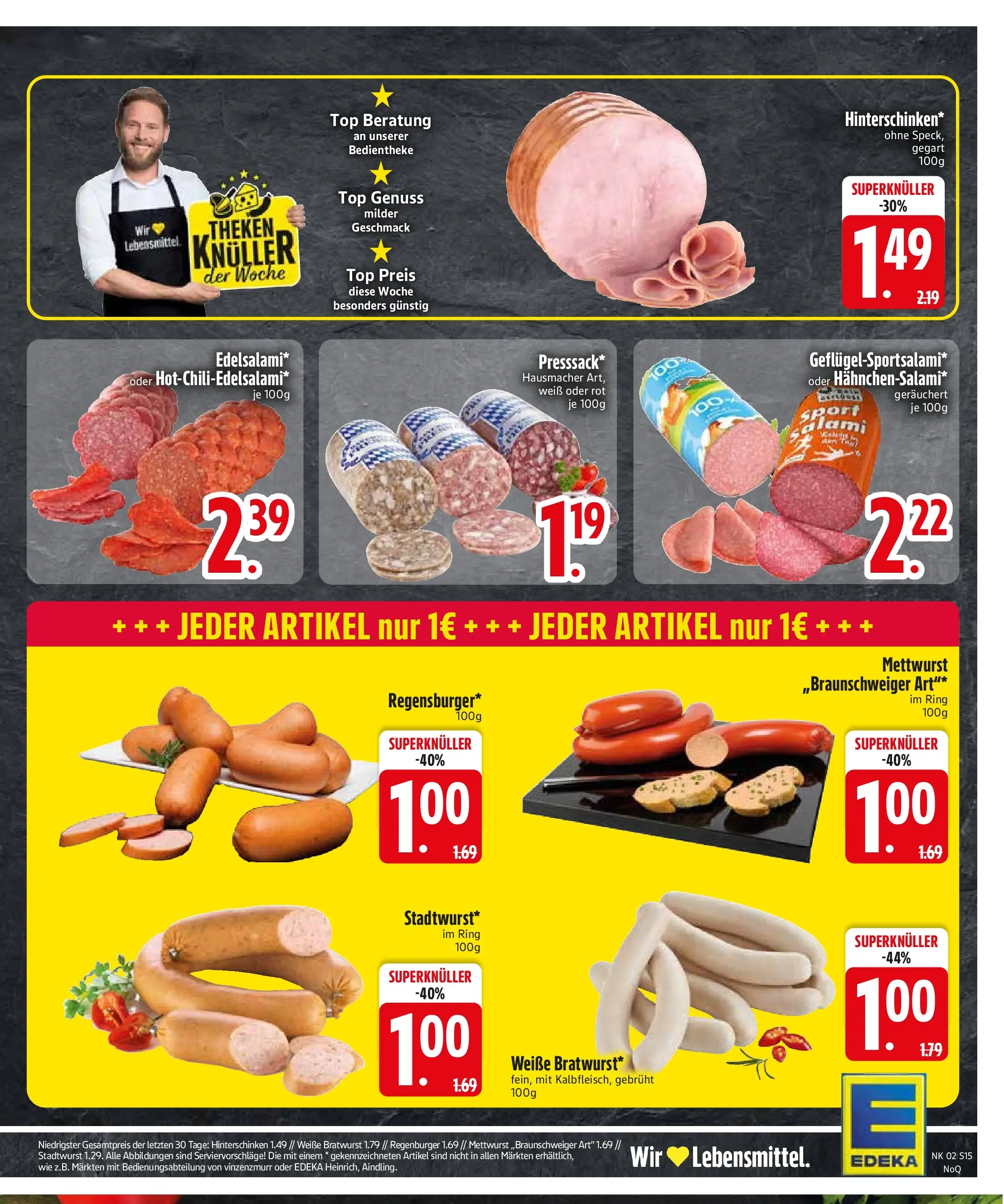 Edeka prospekt Regensburg	 (ab 04.01.2026) » Angebote Online | Seite: 17 | Produkte: Top, Bratwurst, Salami