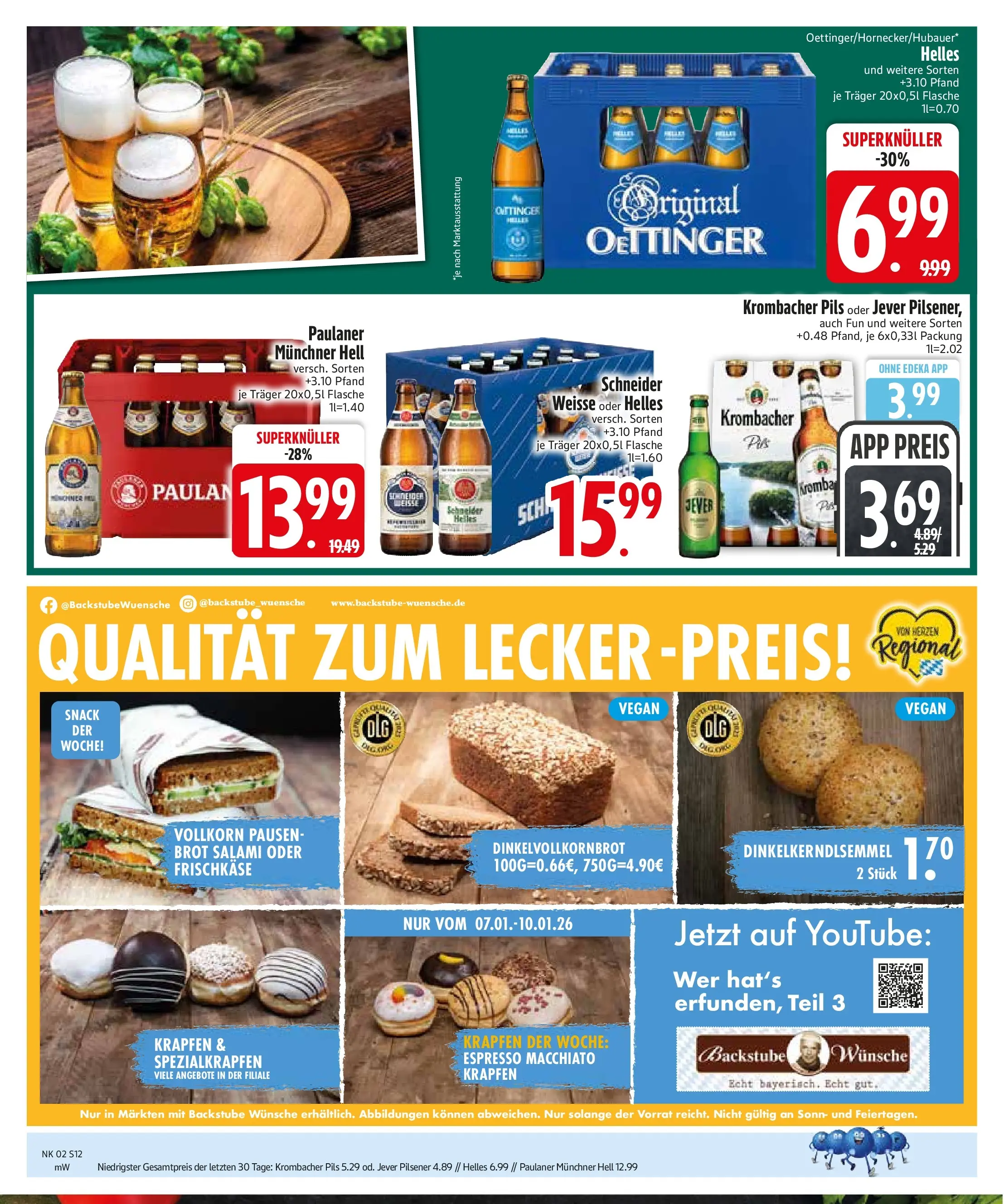 Edeka prospekt Regensburg	 (ab 04.01.2026) » Angebote Online | Seite: 14 | Produkte: Pils, Jever, Brot, Frischkase