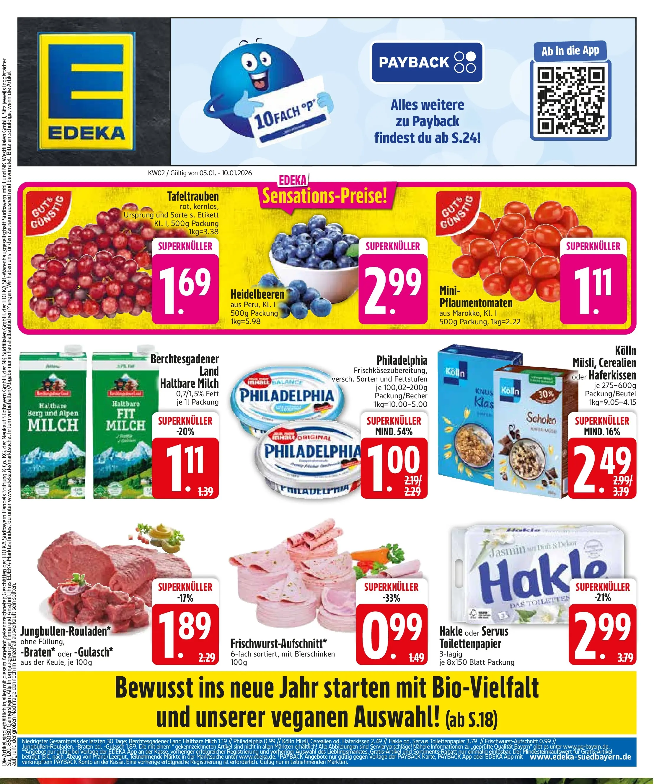 Edeka prospekt Inning/Ammersee	 (ab 04.01.2026) » Angebote Online | Seite: 3 | Produkte: Kolln, Haltbare milch, Duft, Toilettenpapier
