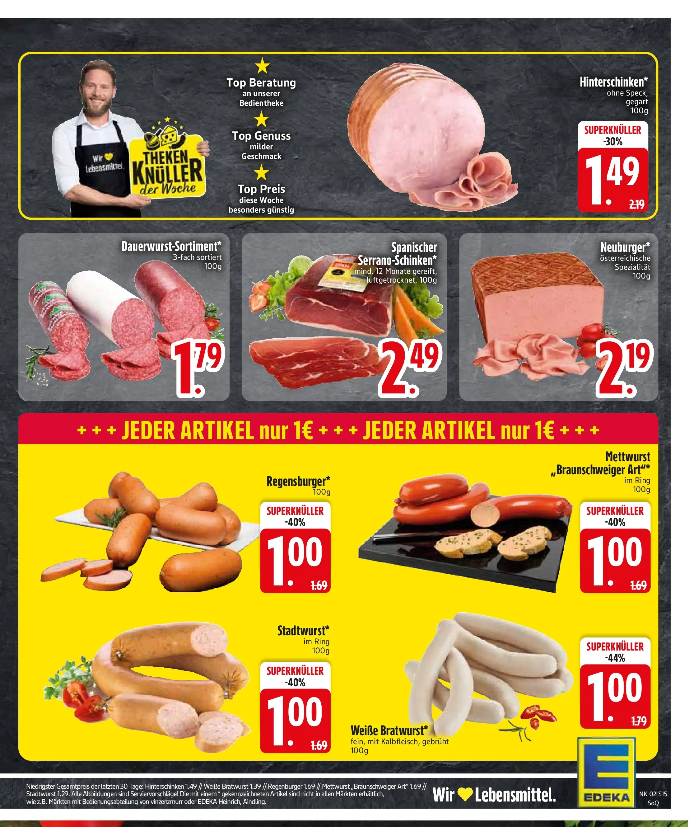 Edeka prospekt Inning/Ammersee	 (ab 04.01.2026) » Angebote Online | Seite: 17 | Produkte: Top, Bratwurst