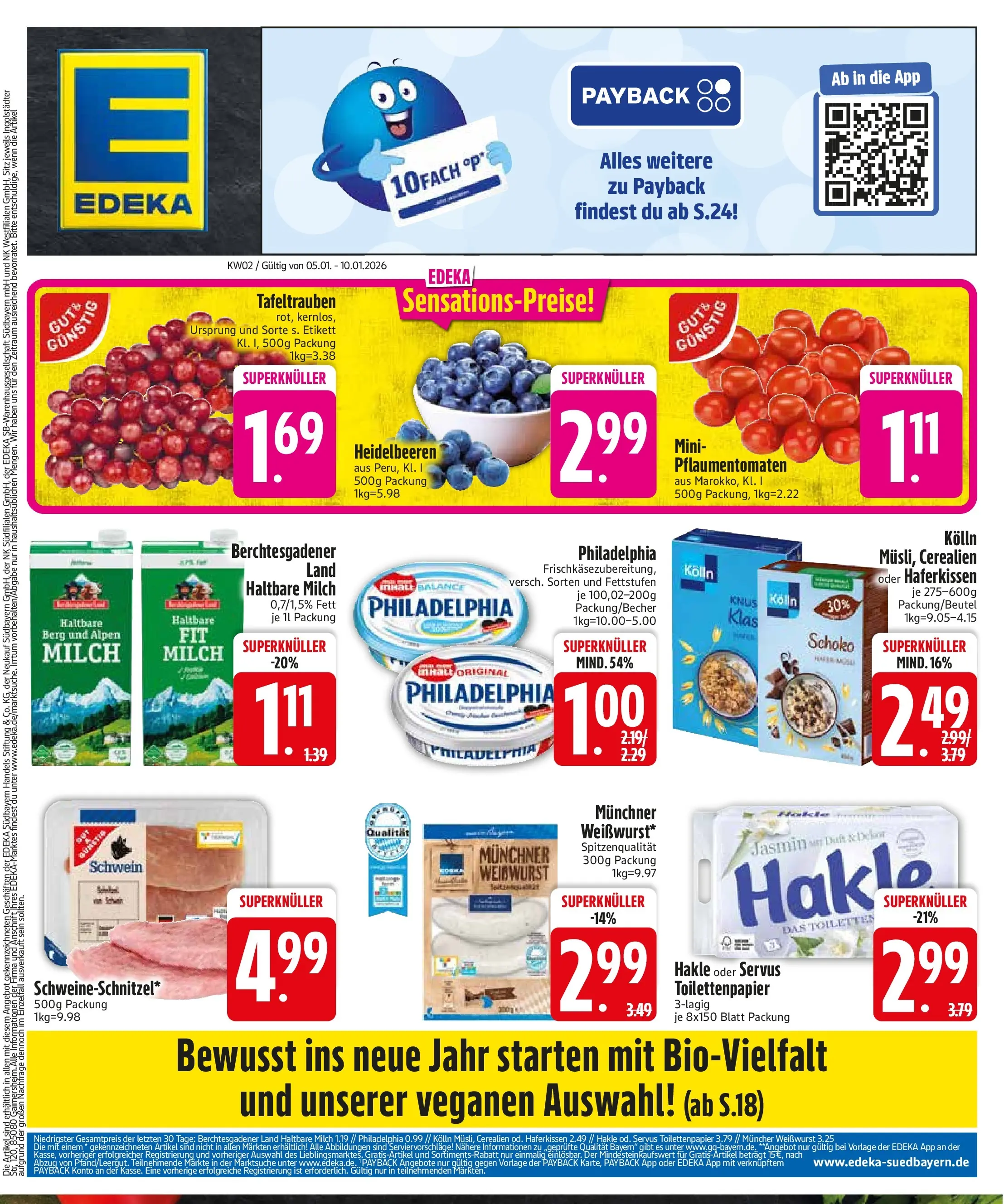 Edeka prospekt München	 (ab 04.01.2026) » Angebote Online | Seite: 3 | Produkte: Kolln, Haltbare milch, Weißwurst, Toilettenpapier