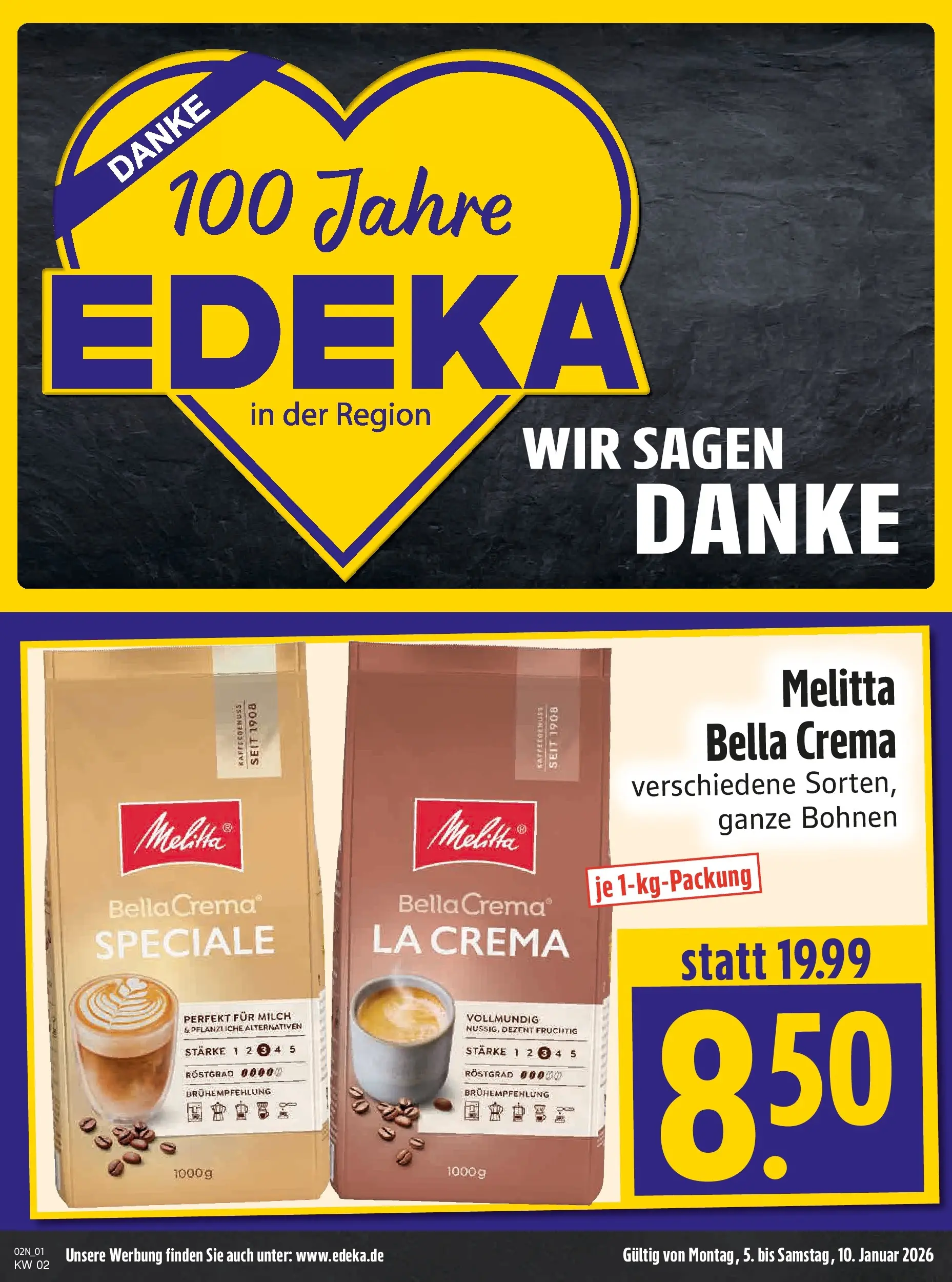 Entdecke - Edeka Hahner: Wochenangebote (ab 28.12.2025) zum Blättern | Seite: 3 | Produkte: Melitta, Milch