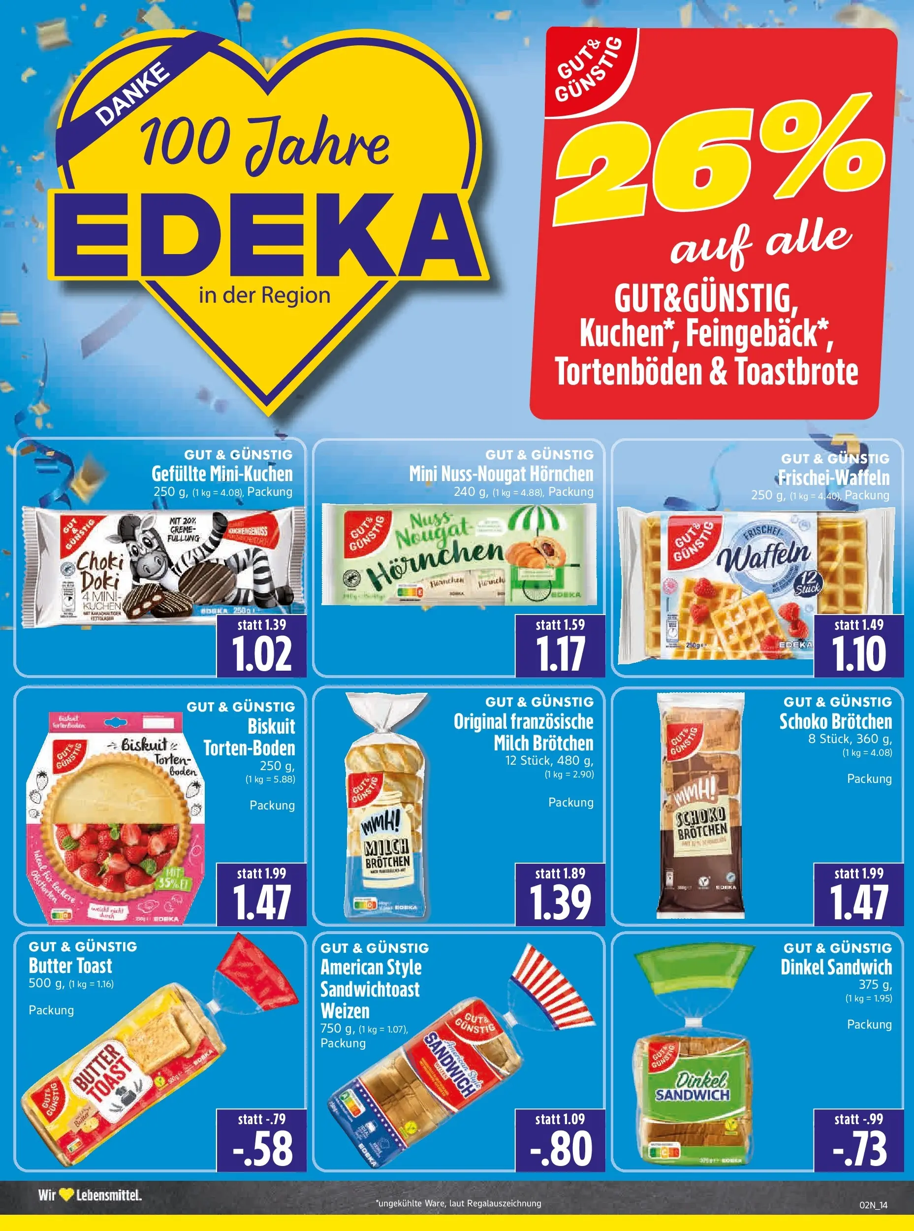 Entdecke - Edeka Hahner: Wochenangebote (ab 28.12.2025) zum Blättern | Seite: 15 | Produkte: Butter, Toast, Creme, Kuchen