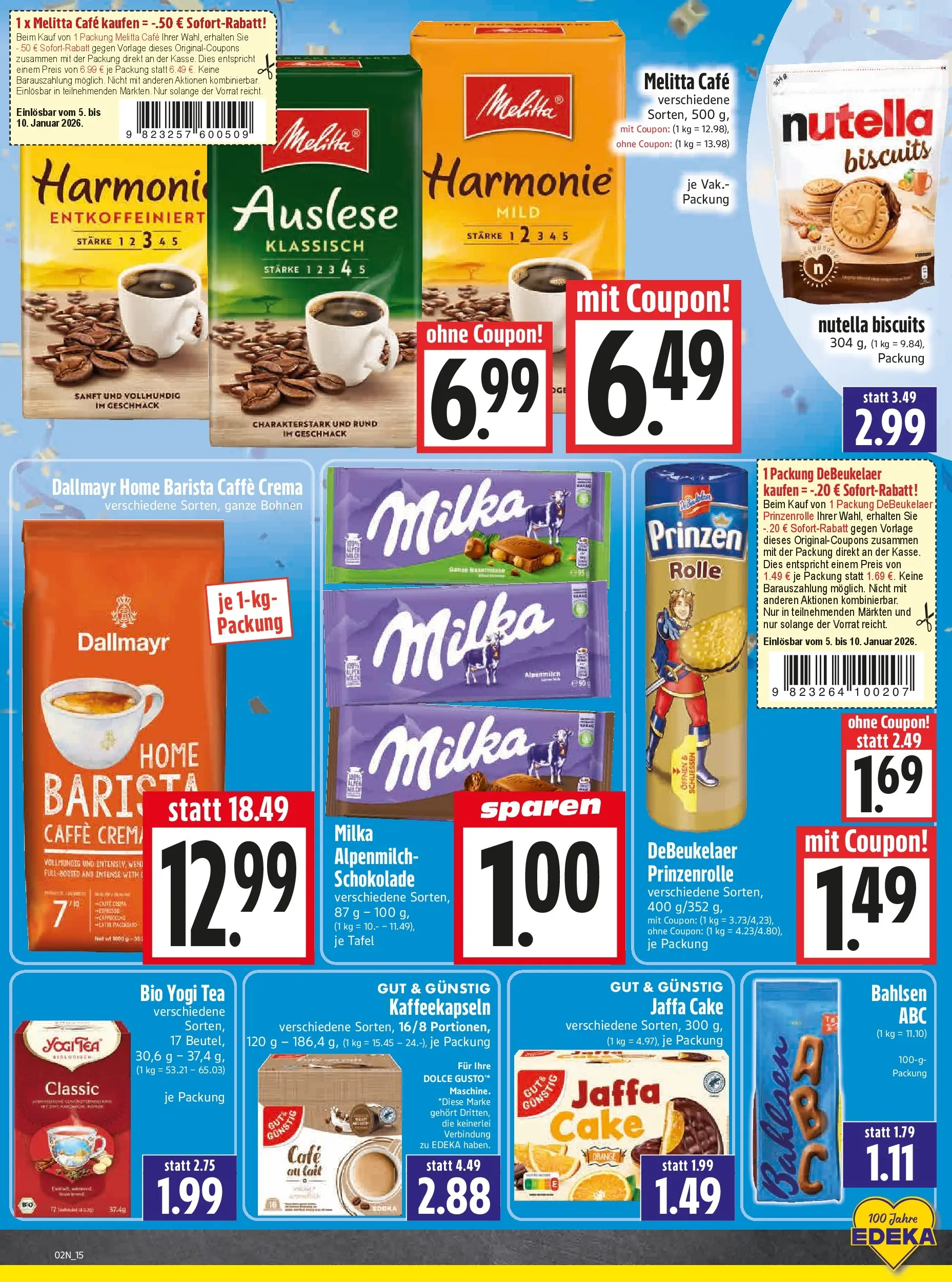 Entdecke - Edeka Hahner: Wochenangebote (ab 28.12.2025) zum Blättern | Seite: 16 | Produkte: Melitta, Milka, Nutella, Dolce gusto