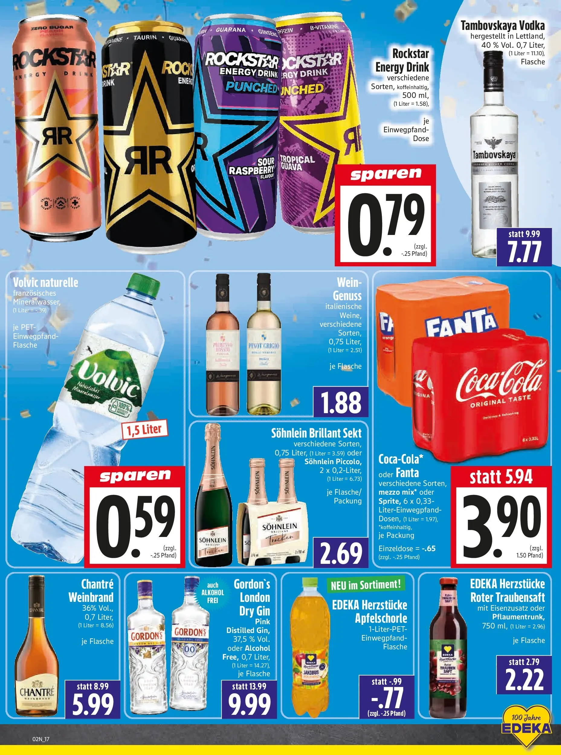 Entdecke - Edeka Hahner: Wochenangebote (ab 28.12.2025) zum Blättern | Seite: 18 | Produkte: Energy, Chantré, Vodka, Volvic