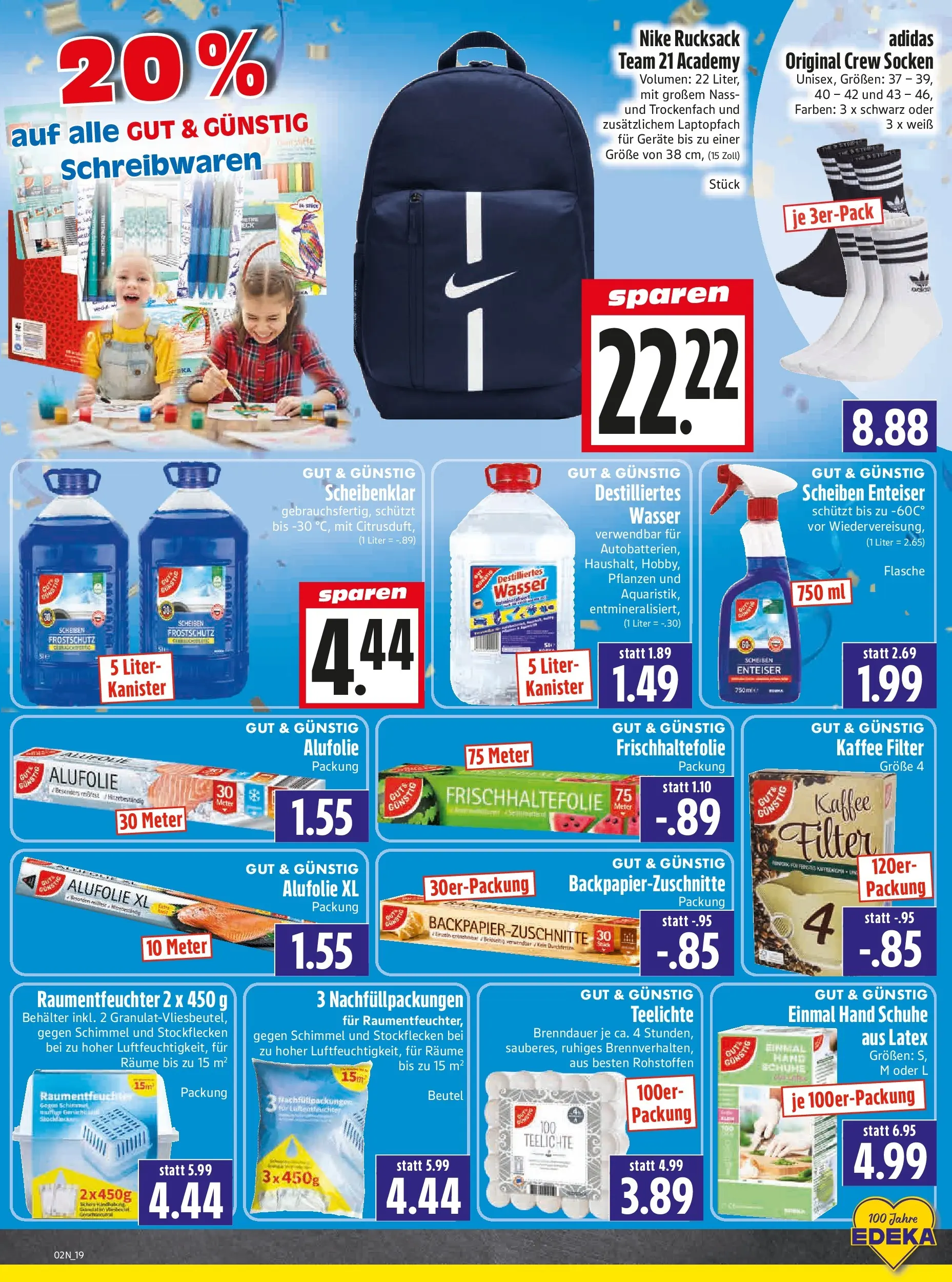 Entdecke - Edeka Hahner: Wochenangebote (ab 28.12.2025) zum Blättern | Seite: 20 | Produkte: Kaffee, Wasser, Socken, Rucksack