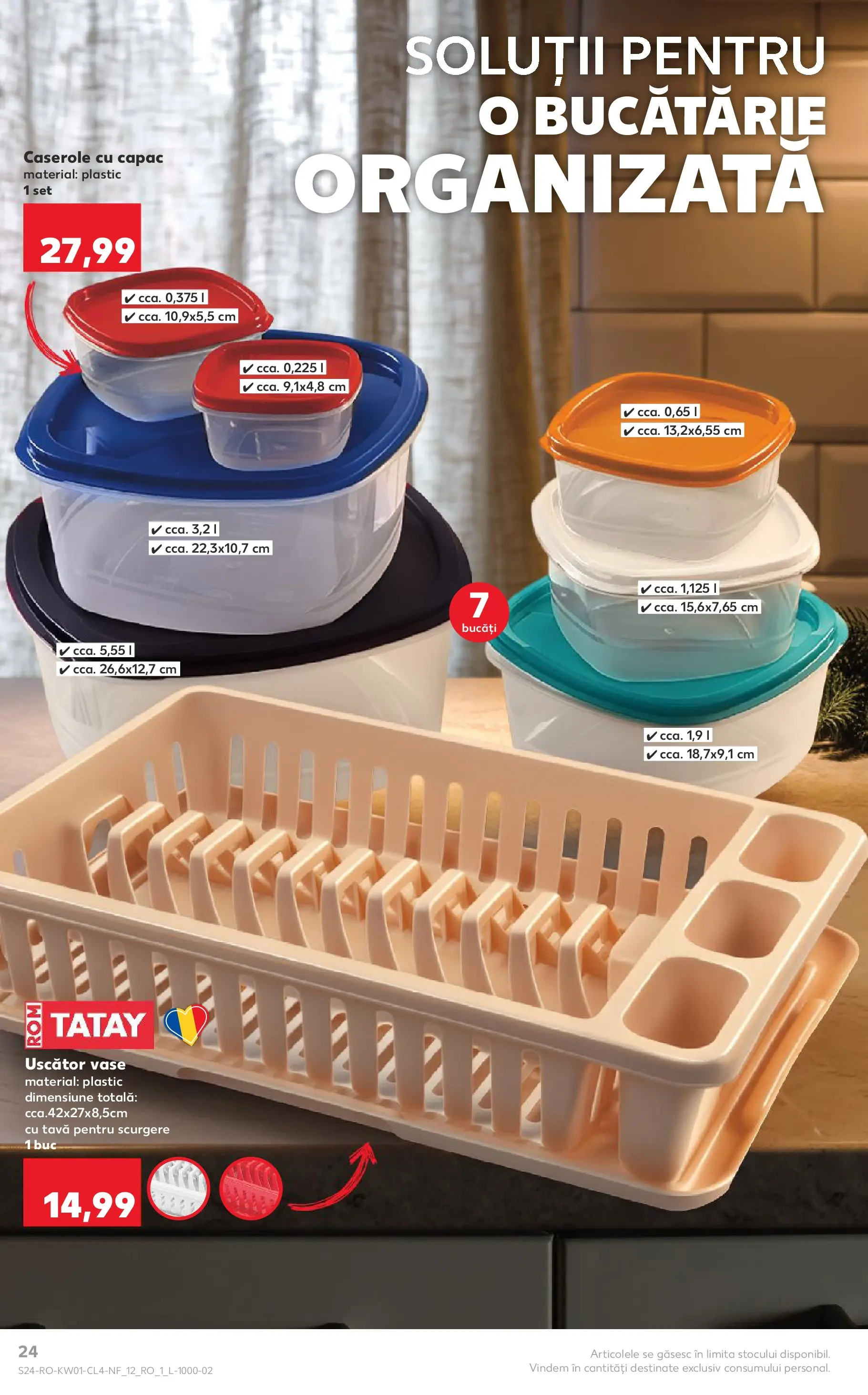 Catalog Kaufland - Ploiești 31.12.2025 - Revista si Oferta | Pagină: 24 | Produse: Uscător, Caserole, Bucătărie