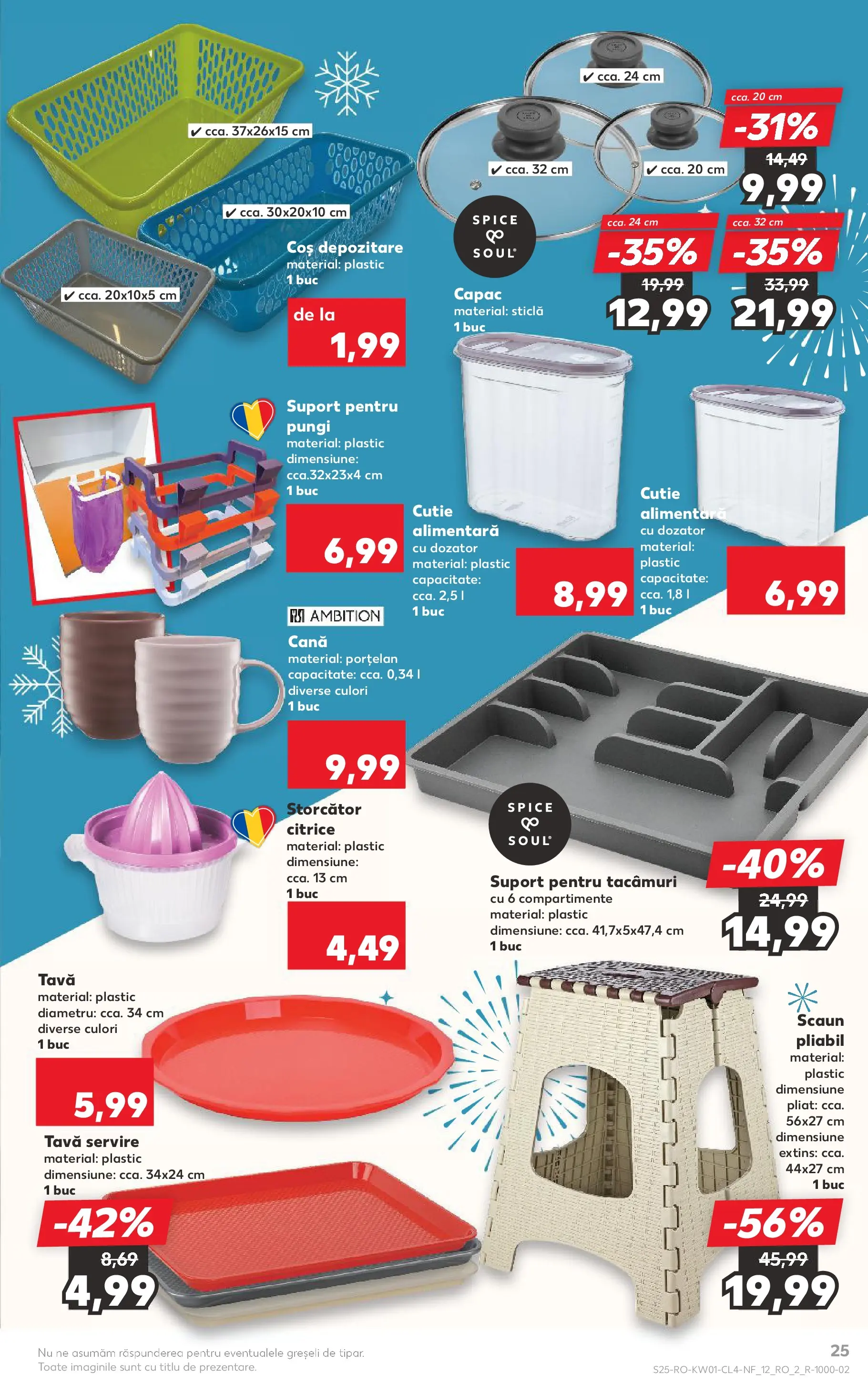 Catalog Kaufland - Ploiești 31.12.2025 - Revista si Oferta | Pagină: 25 | Produse: Storcător, Coș, Scaun, Cutie