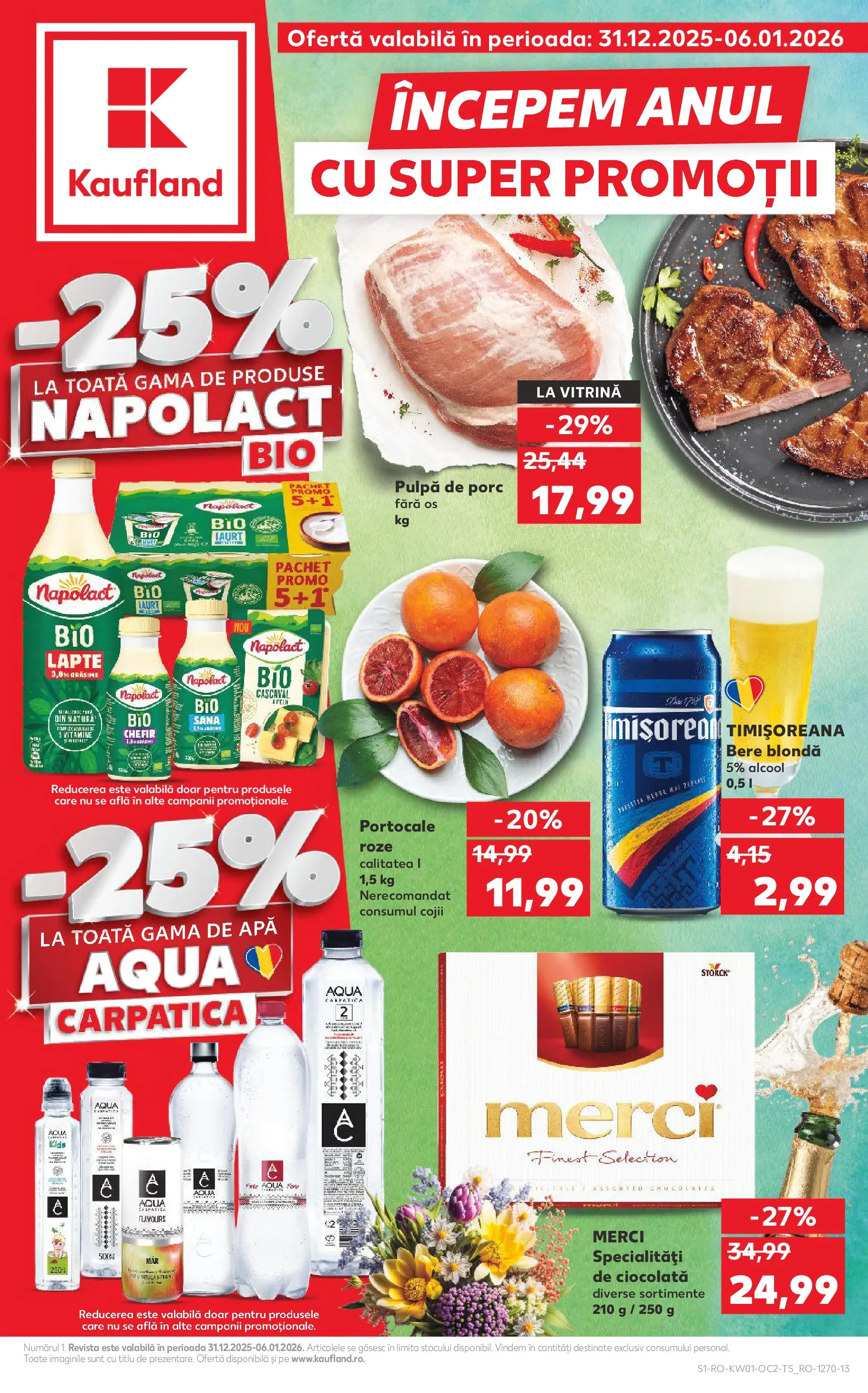 Catalog Kaufland - Viseu de Sus 31.12.2025 - Revista si Oferta | Pagină: 1 | Produse: Vitrină, Iaurt, Kefir, Apă