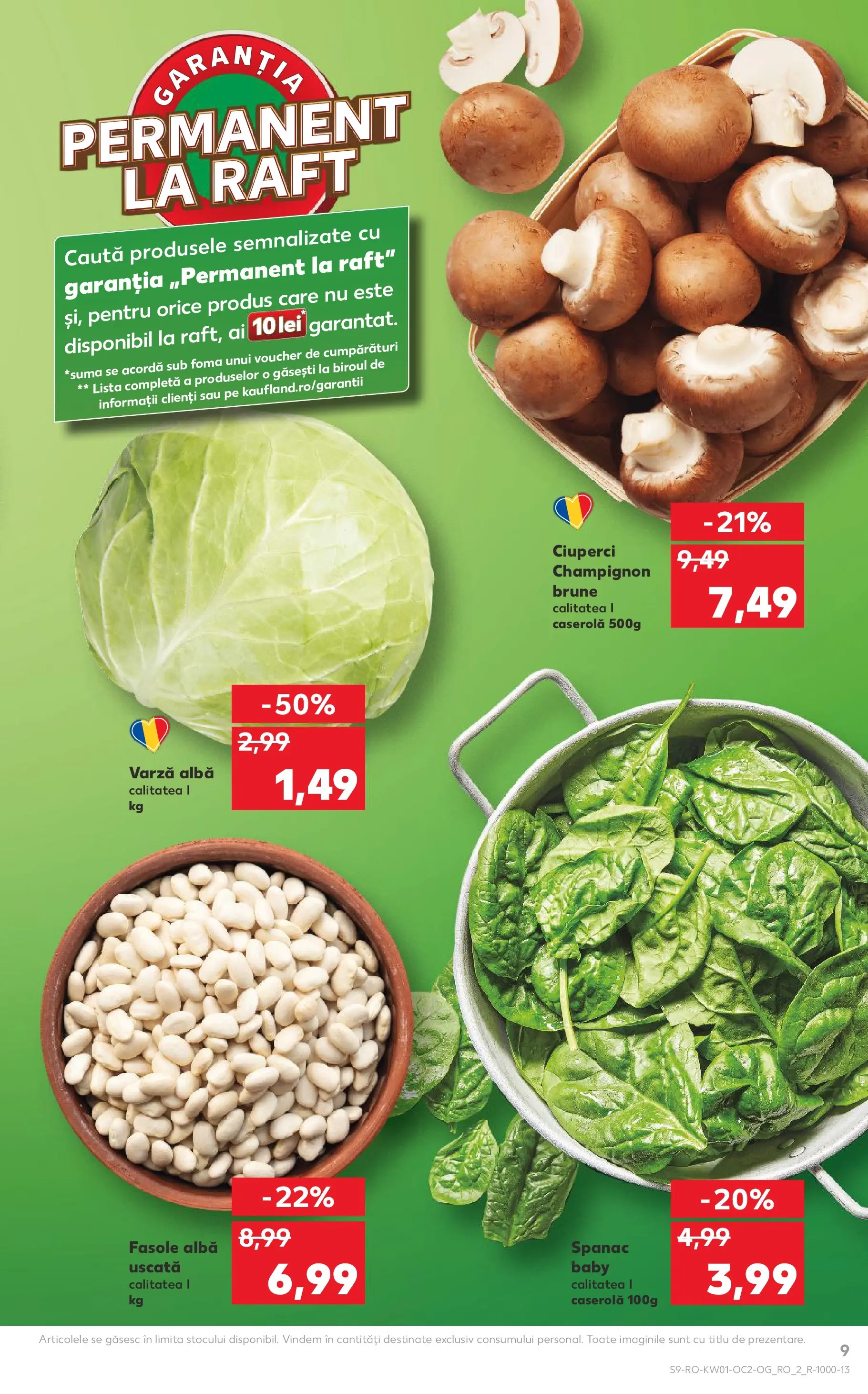Catalog Kaufland - Domnesti 31.12.2025 - Revista si Oferta | Pagină: 9 | Produse: Varză, Raft, Ciuperci, Fasole albă