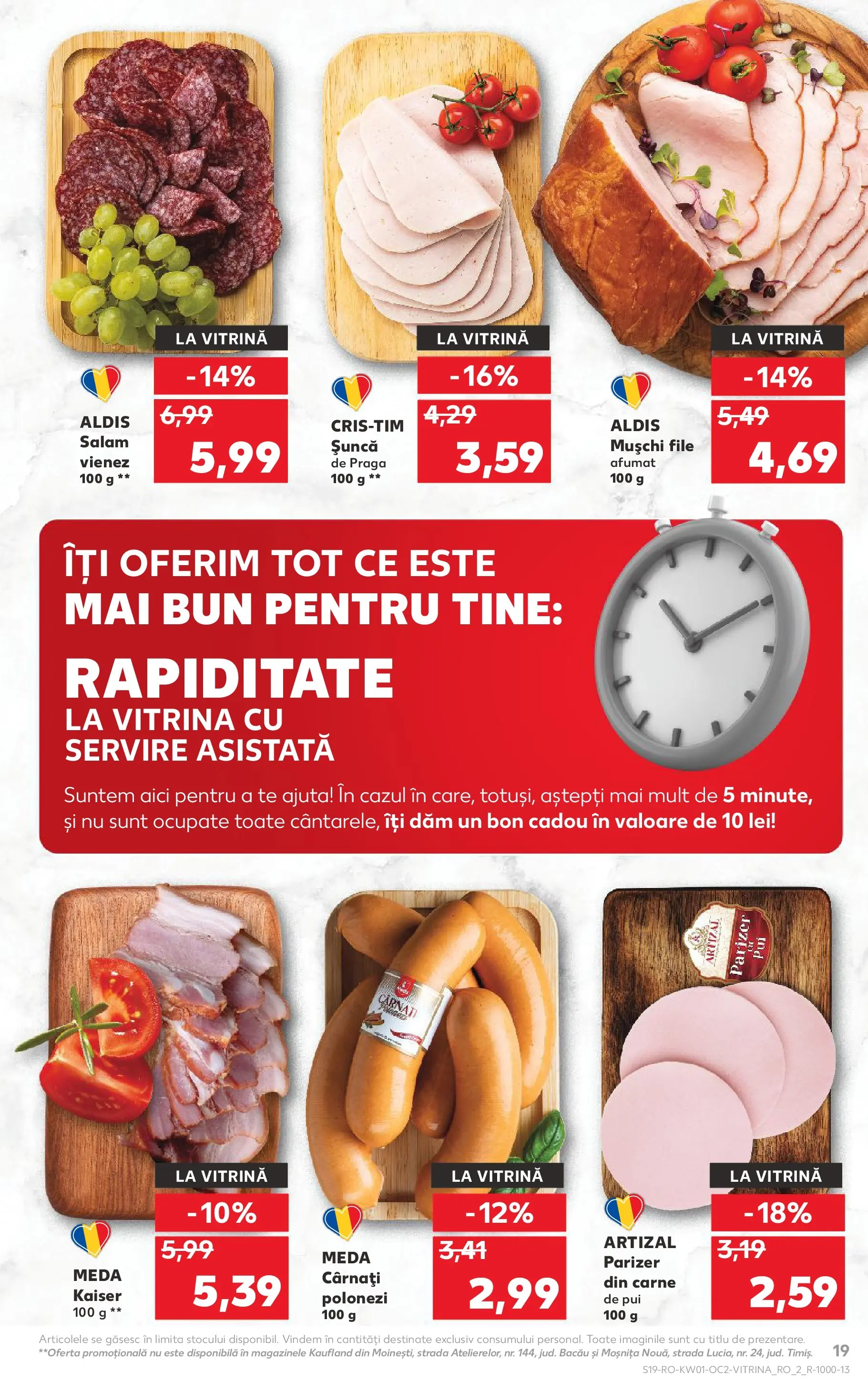 Catalog Kaufland - Domnesti 31.12.2025 - Revista si Oferta | Pagină: 19 | Produse: Vitrină, Bacon, Șuncă, Carne De Pui