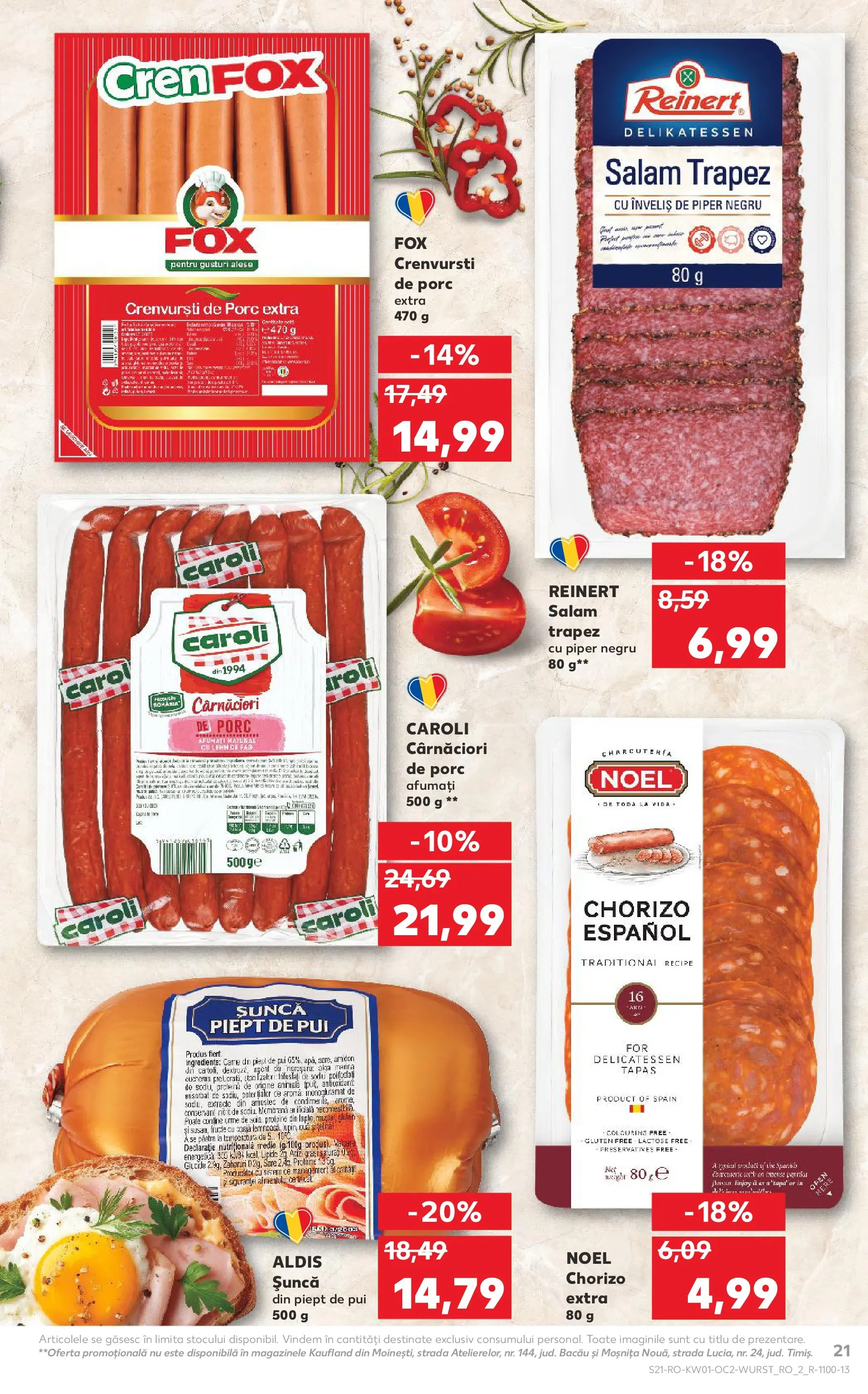 Catalog Kaufland - Ploiești 31.12.2025 - Revista si Oferta | Pagină: 21 | Produse: Hacıyatmaz Kedi Oyuncağı, Salam, Șuncă, Fructe