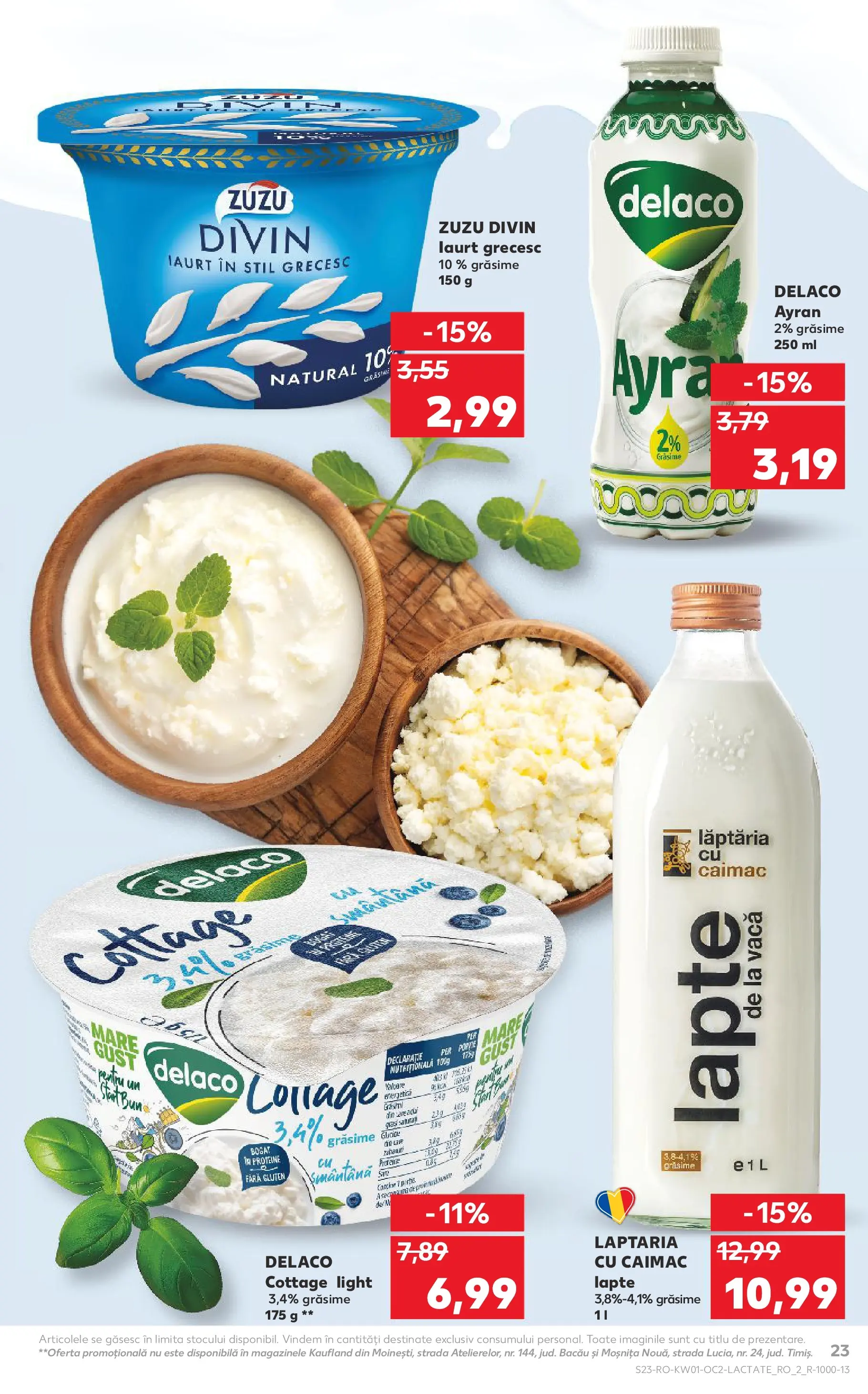 Catalog Kaufland - Domnesti 31.12.2025 - Revista si Oferta | Pagină: 23 | Produse: Light Kedi Konservesi, Masaüstü kılıfı, Lapte, Iaurt