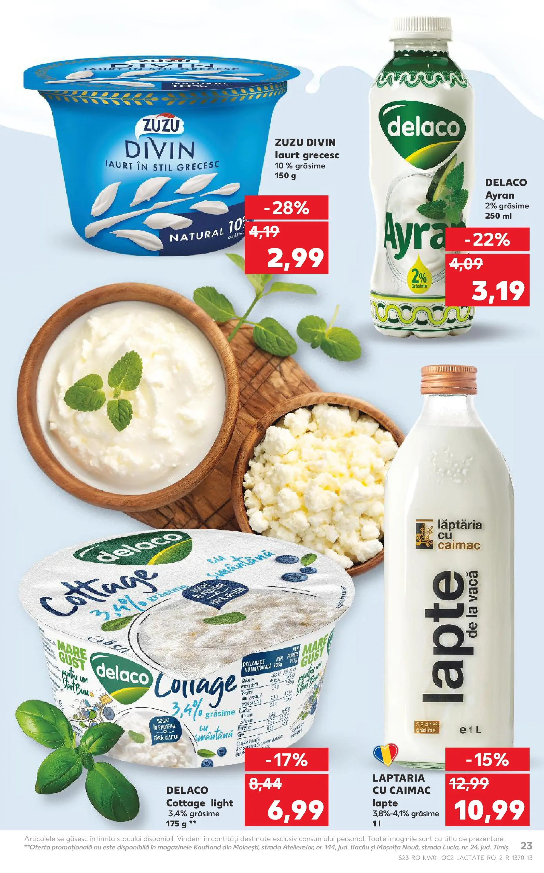 Catalog Kaufland - Câmpulung 31.12.2025 - Revista si Oferta | Pagină: 23 | Produse: Light Kedi Konservesi, Masaüstü kılıfı, Lapte, Iaurt