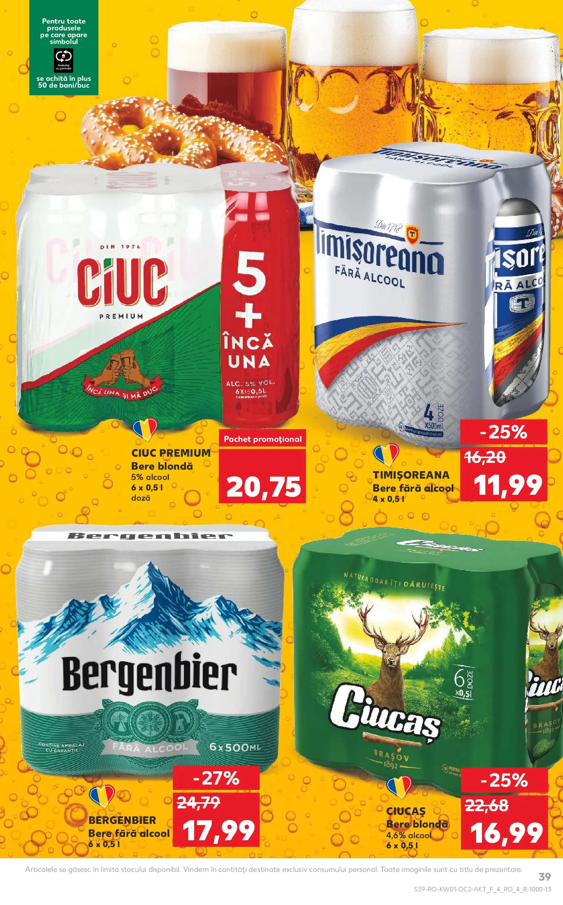 Catalog Kaufland - Domnesti 31.12.2025 - Revista si Oferta | Pagină: 39 | Produse: Șort, Bere, Plastik Kulübe