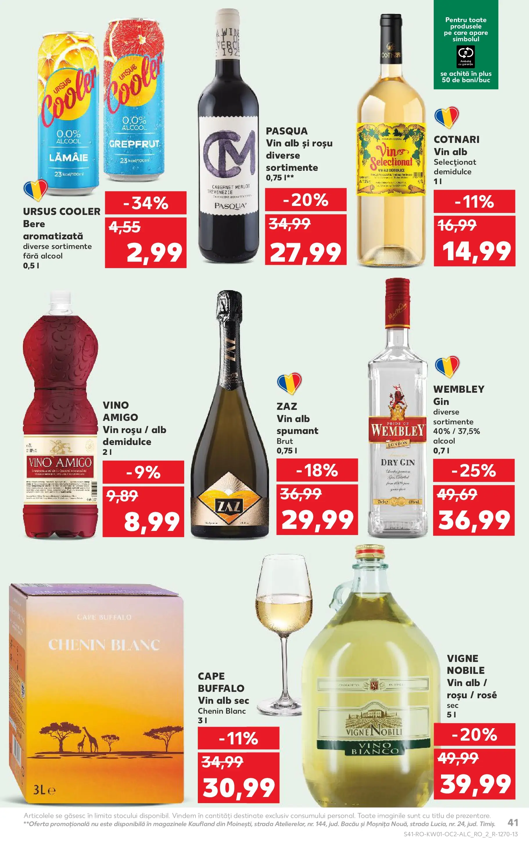 Catalog Kaufland - Viseu de Sus 31.12.2025 - Revista si Oferta | Pagină: 41 | Produse: Bere, Gin, Grepfrut, Lămâie