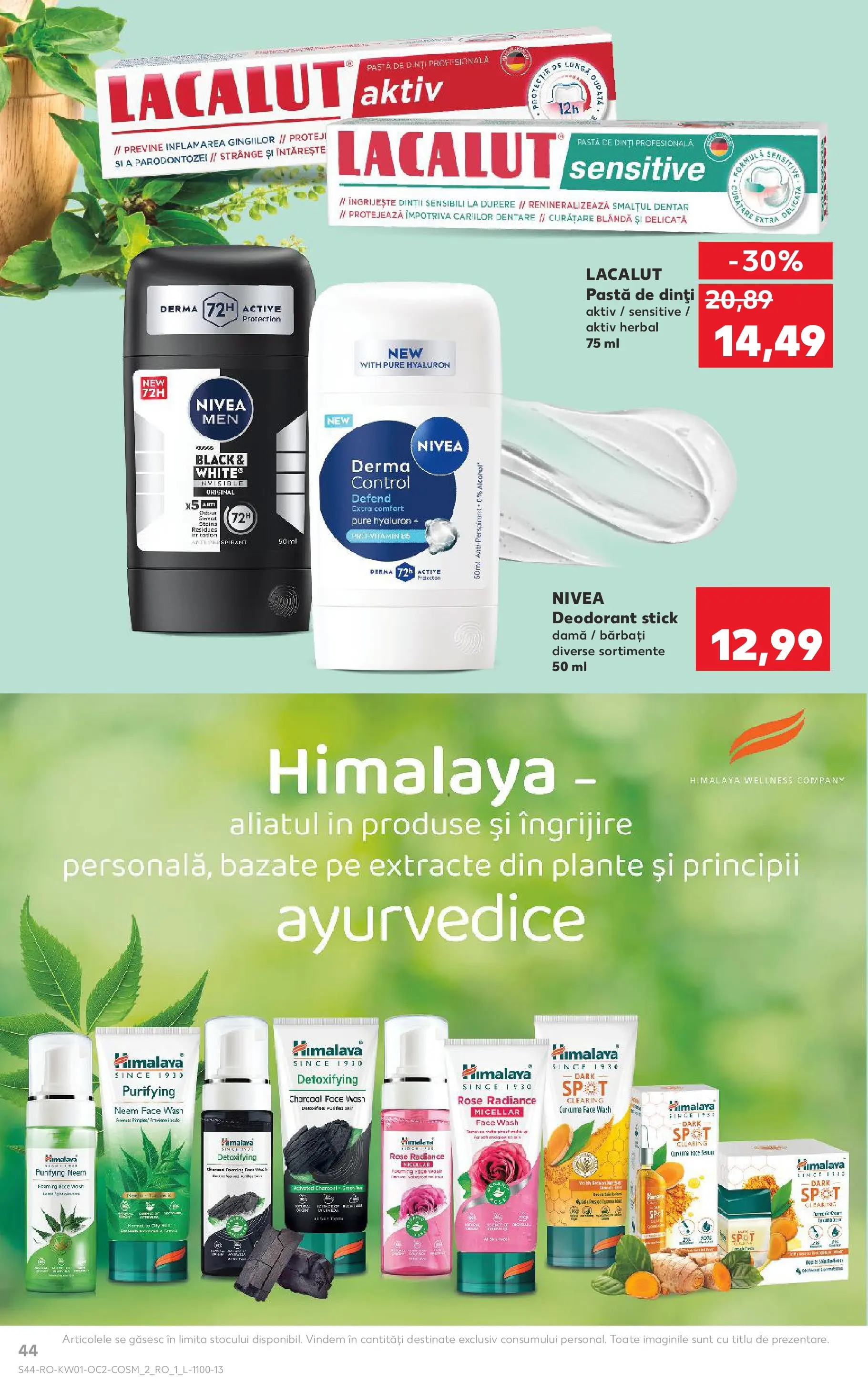Catalog Kaufland - Viseu de Sus 31.12.2025 - Revista si Oferta | Pagină: 44 | Produse: Serum, Deodorant, Antiperspirant, Pastă de dinți